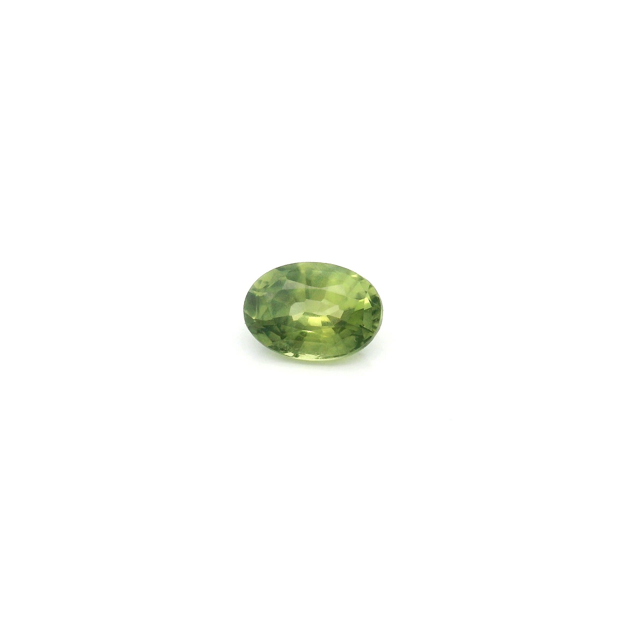 0.60 ct Oval Green Natural Sapphire