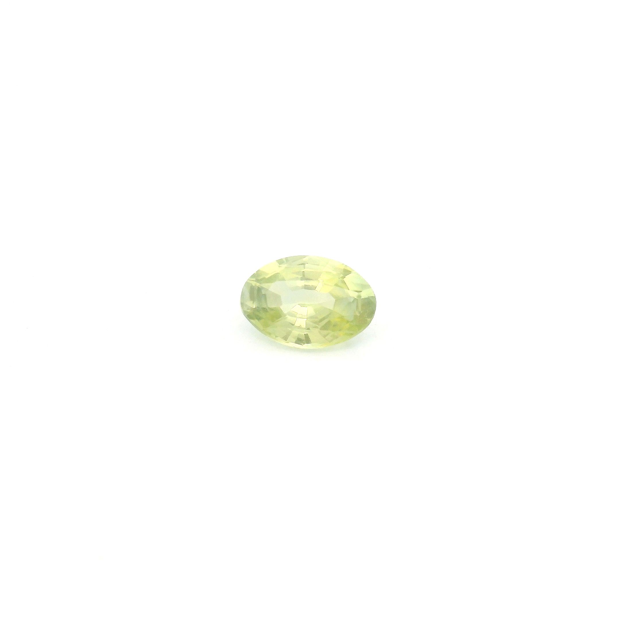 0.46 ct Oval Yellow Natural Sapphire