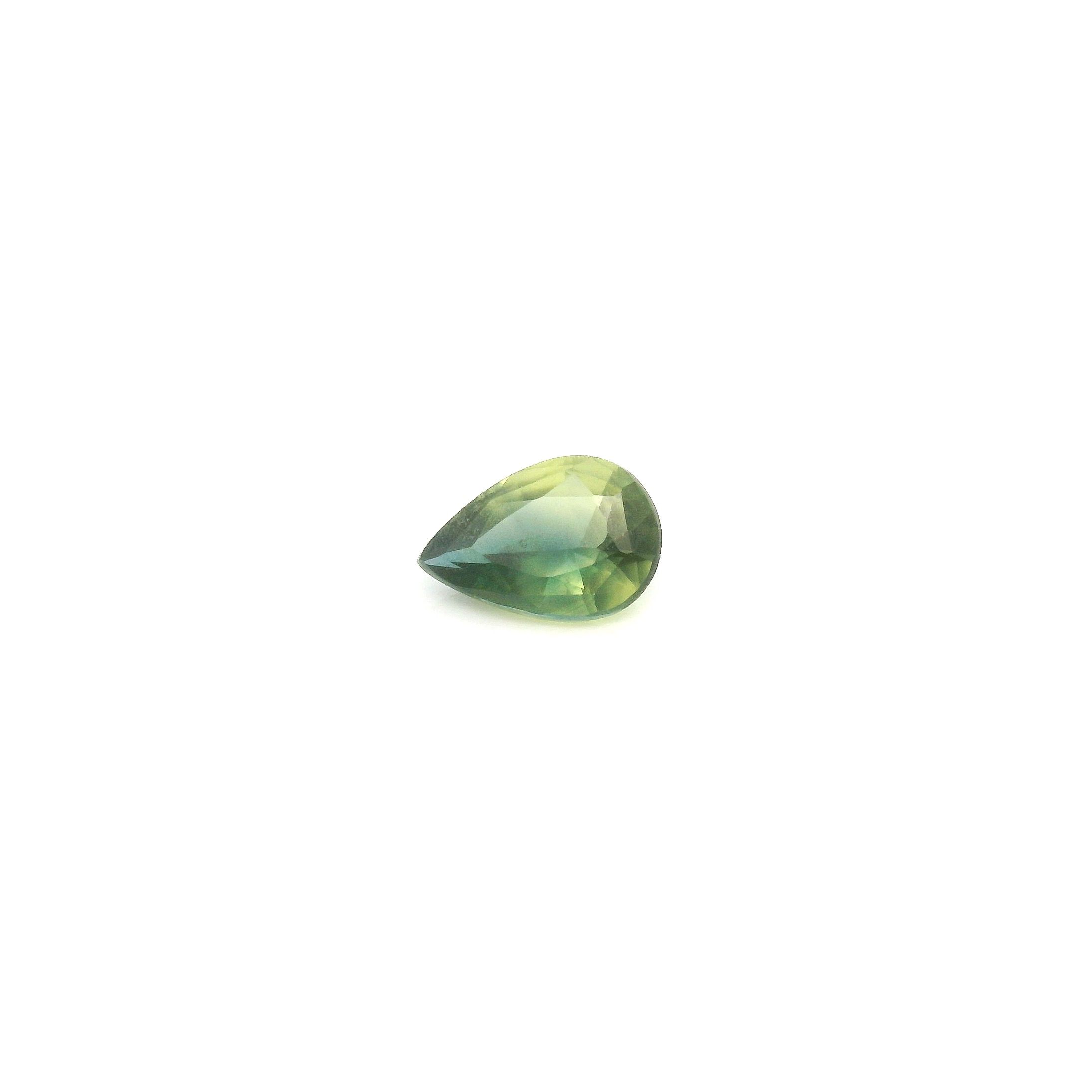 0.44 ct Pear Green Natural Sapphire
