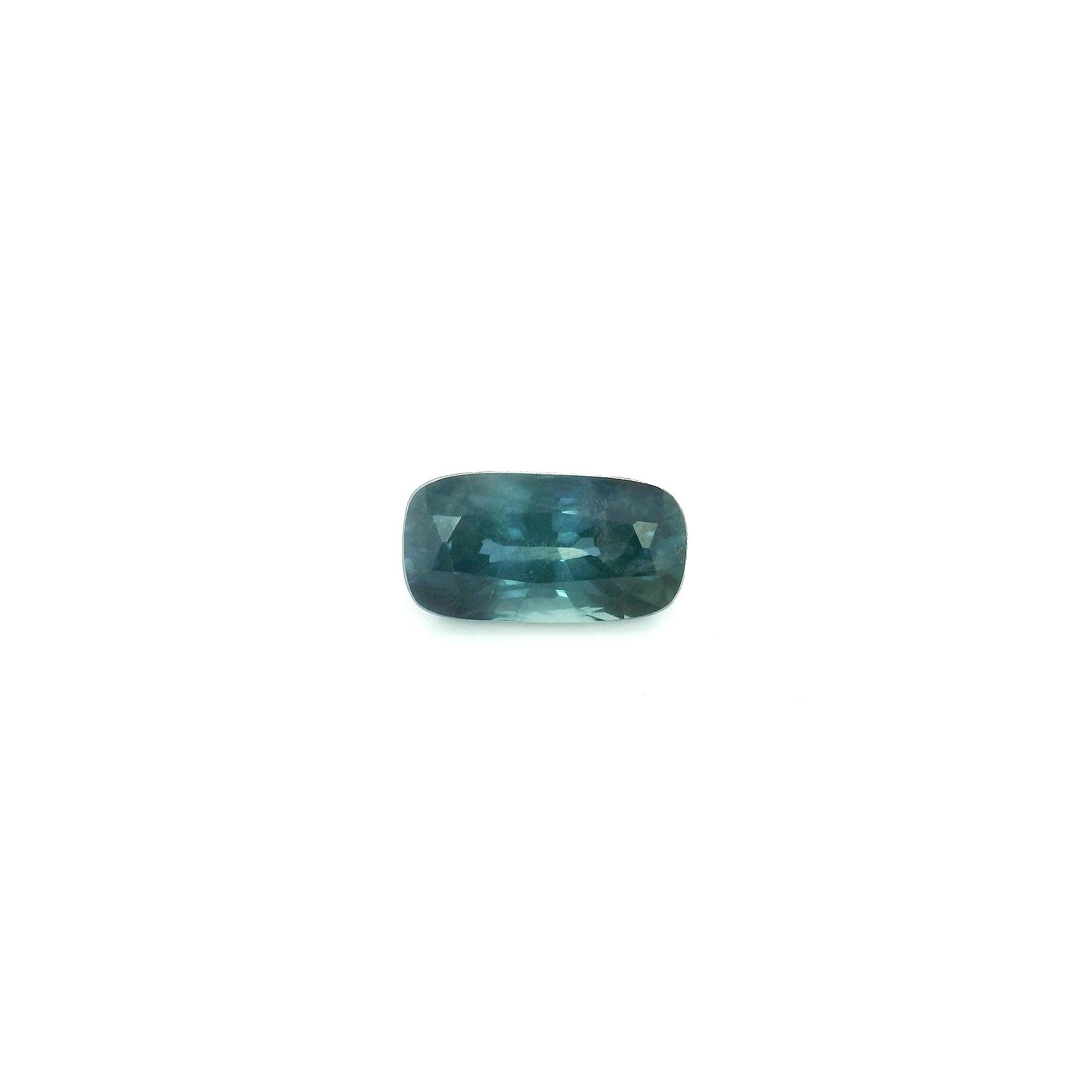 0.73 ct Cushion Green Natural Sapphire