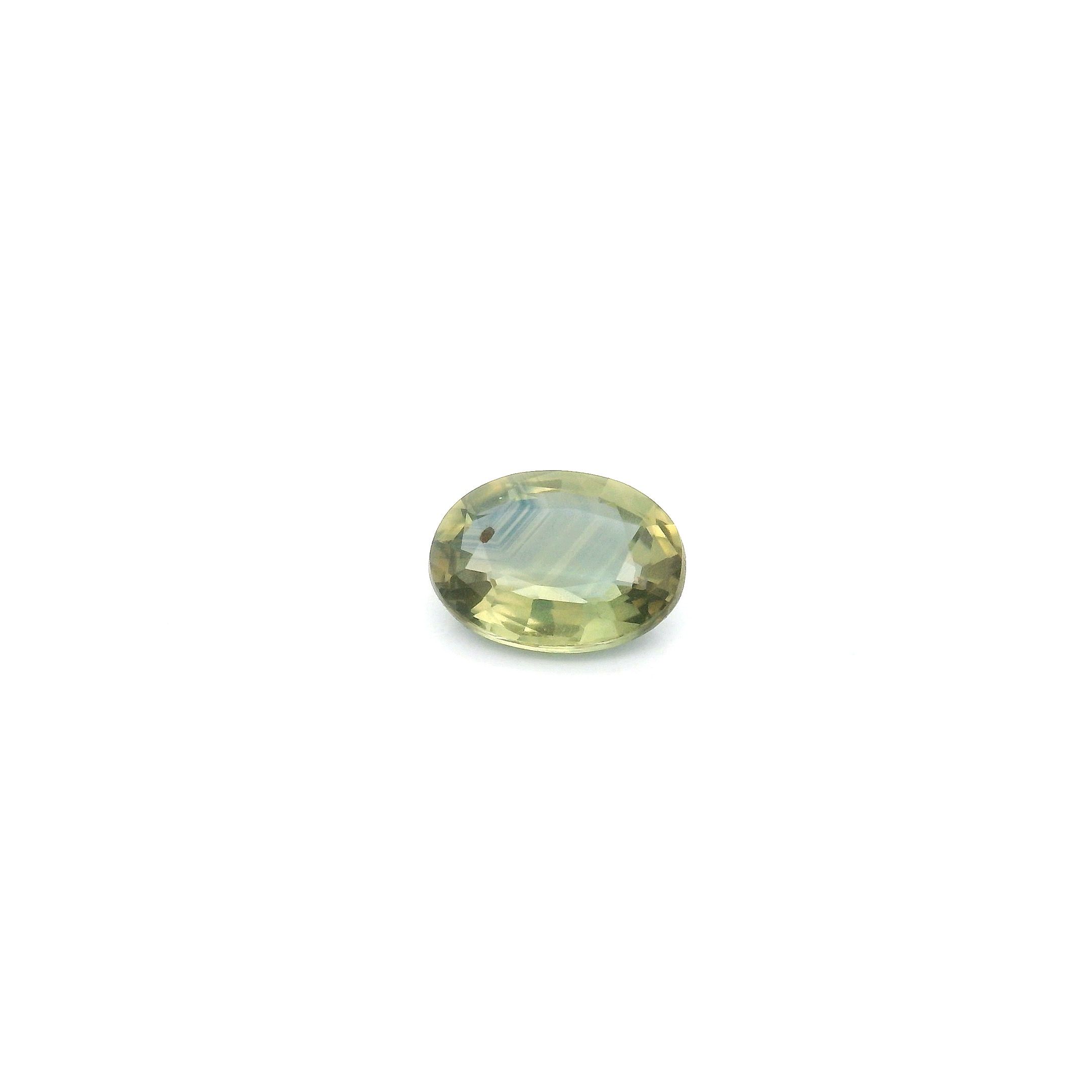 0.66 ct Oval Green Natural Sapphire