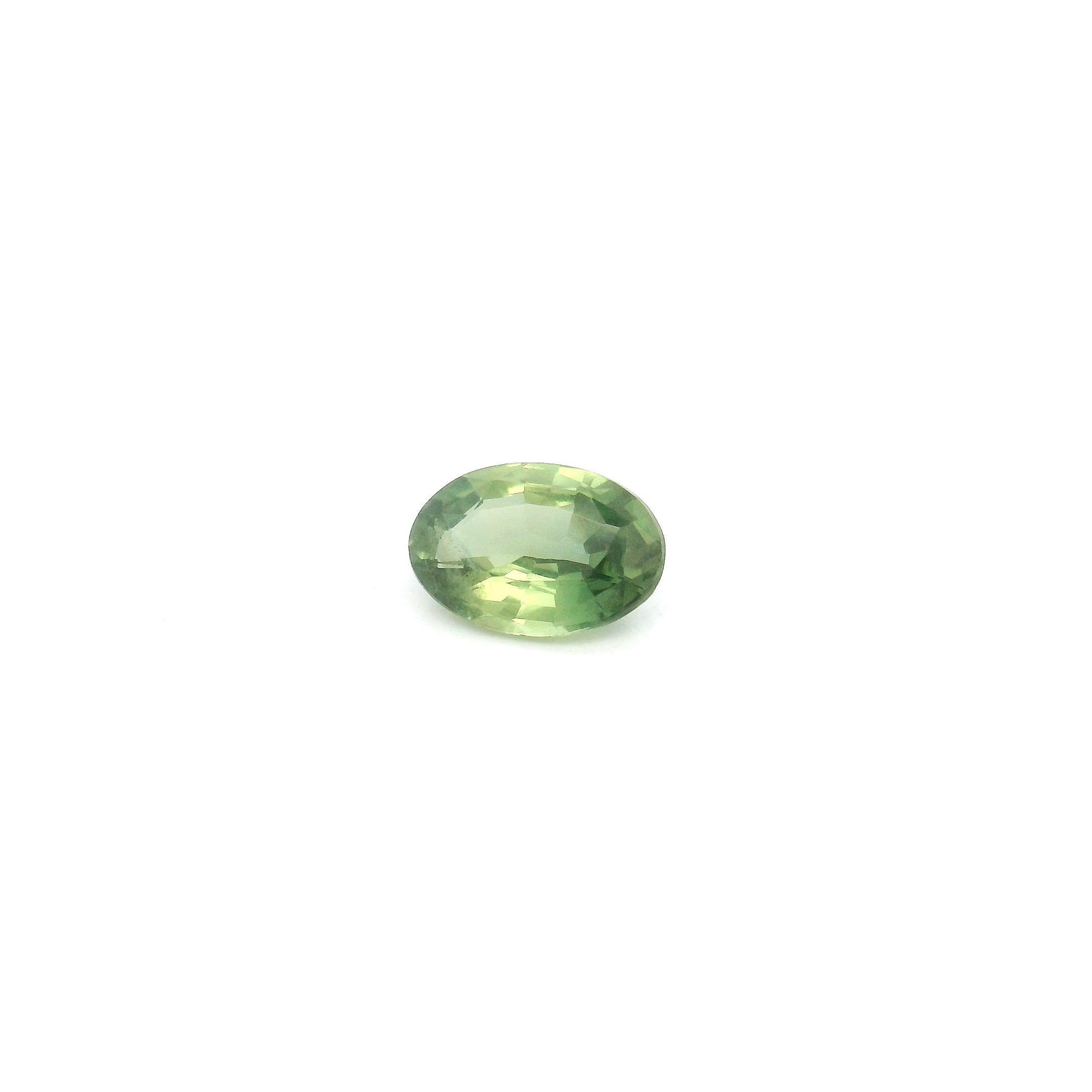 0.56 ct Oval Green Natural Sapphire