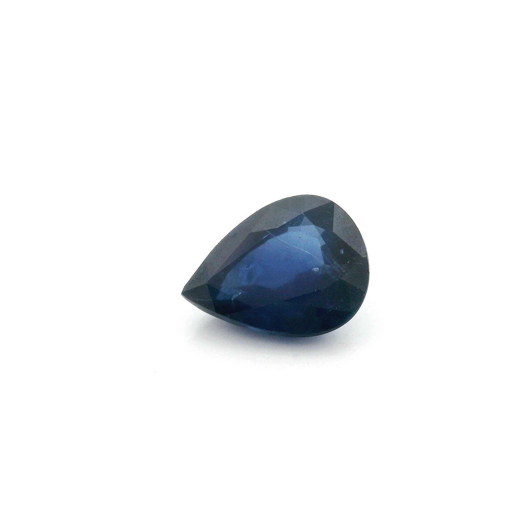 2.02 ct Pear Blue Natural Sapphire