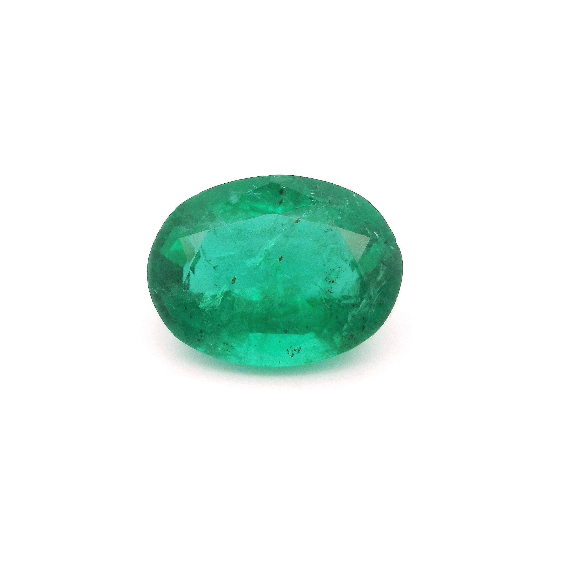 2.82 ct Oval Green Natural Emerald