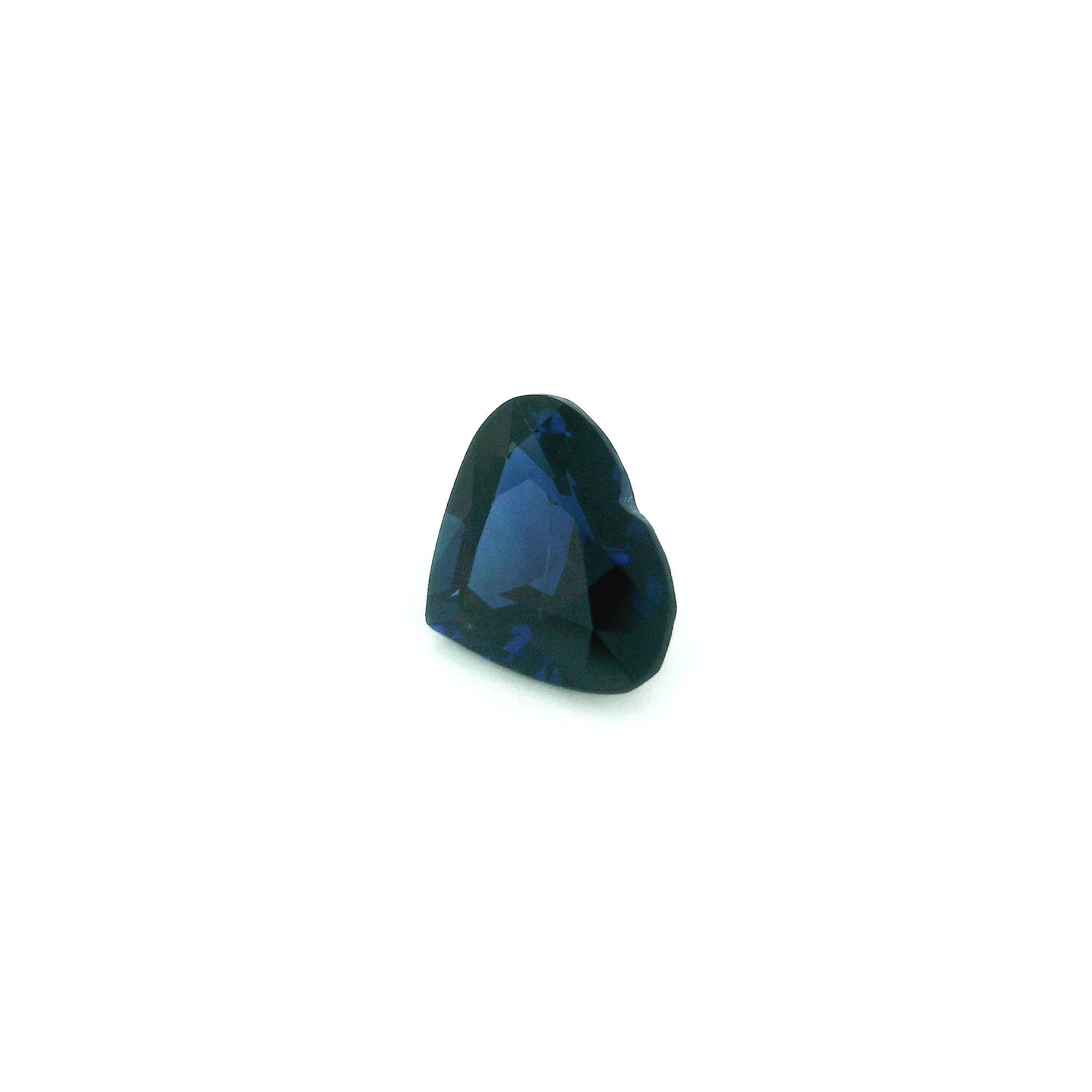 1.38 ct Heart Blue Natural Sapphire