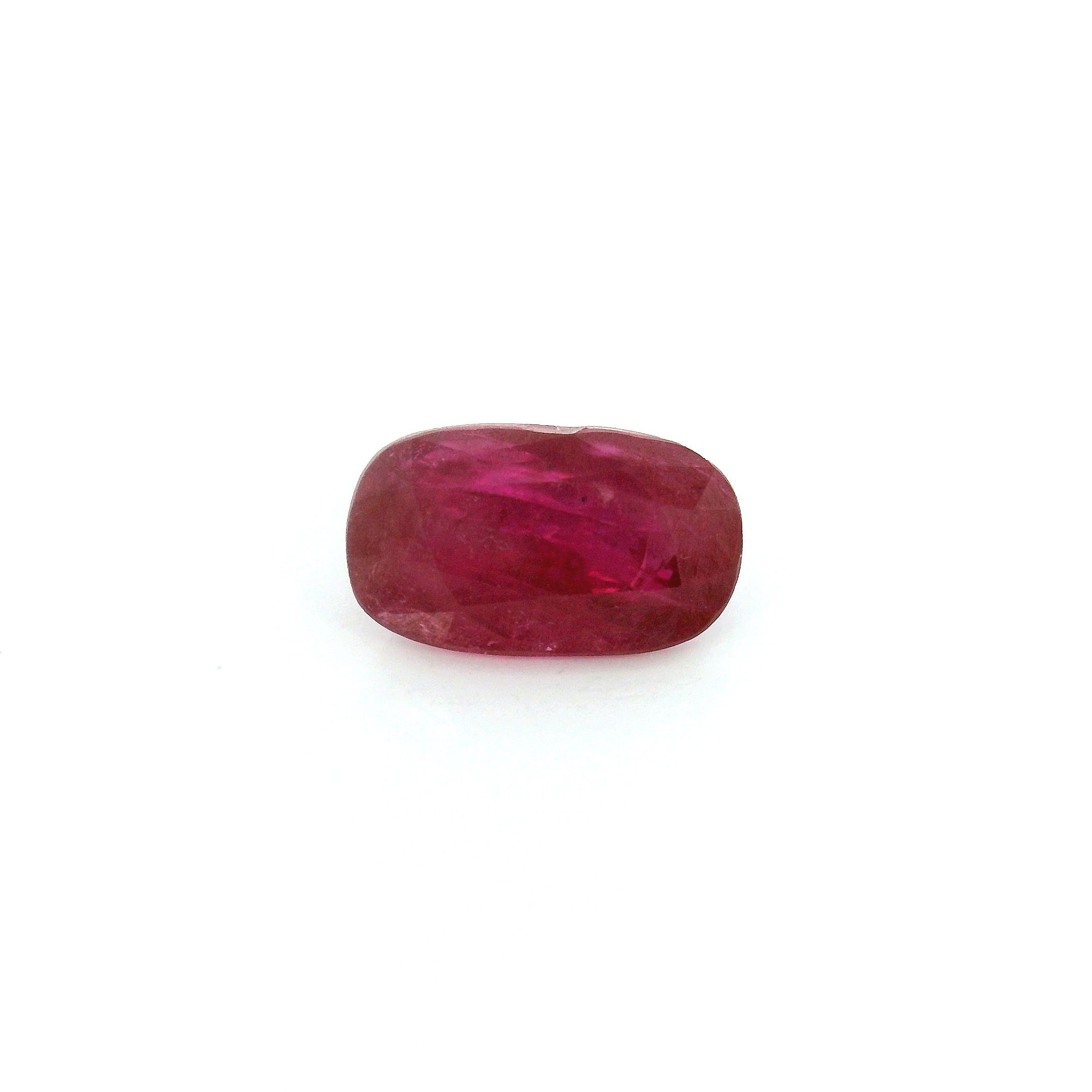 2.22 ct Cushion Red Natural Ruby
