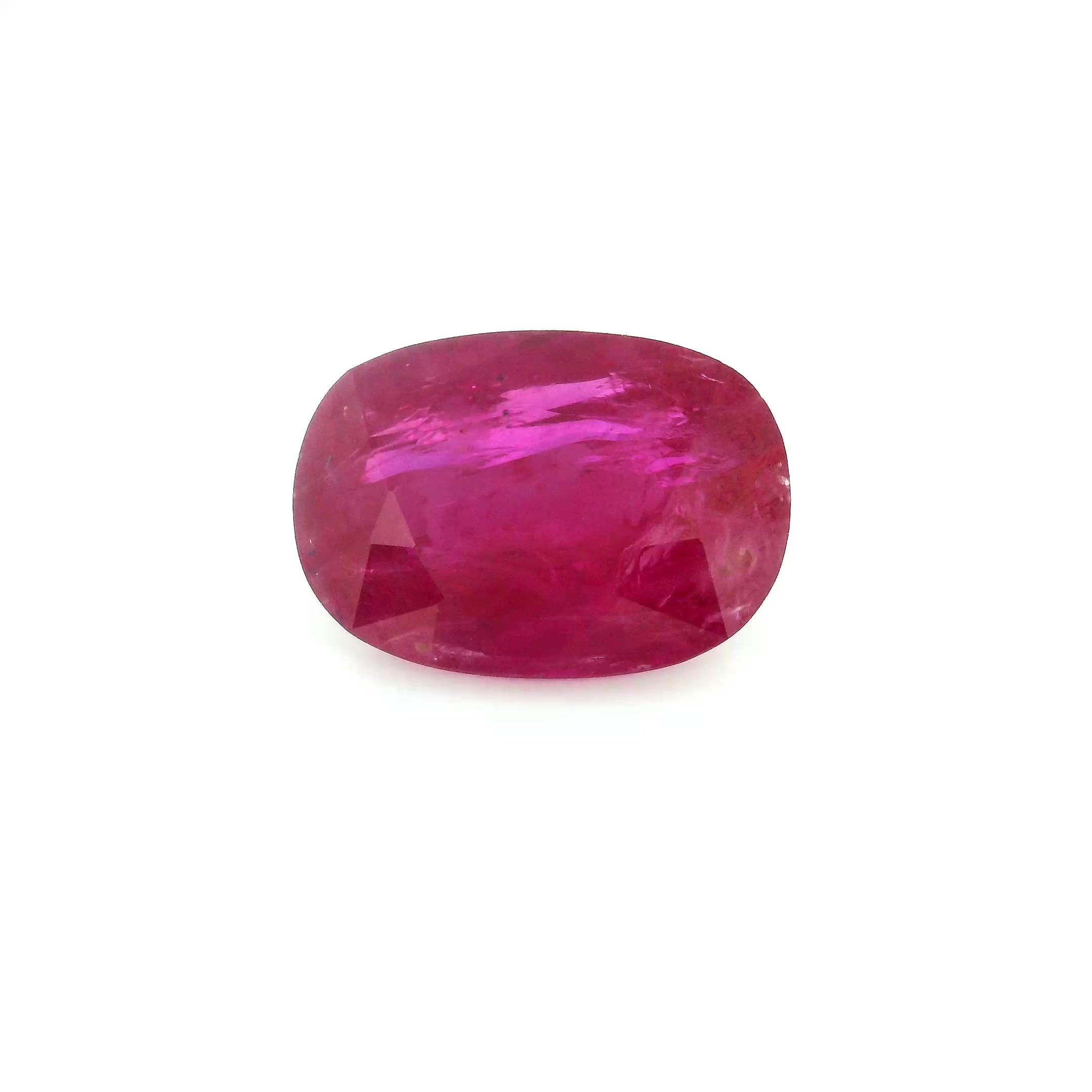 4.16 ct Cushion Red Natural Ruby