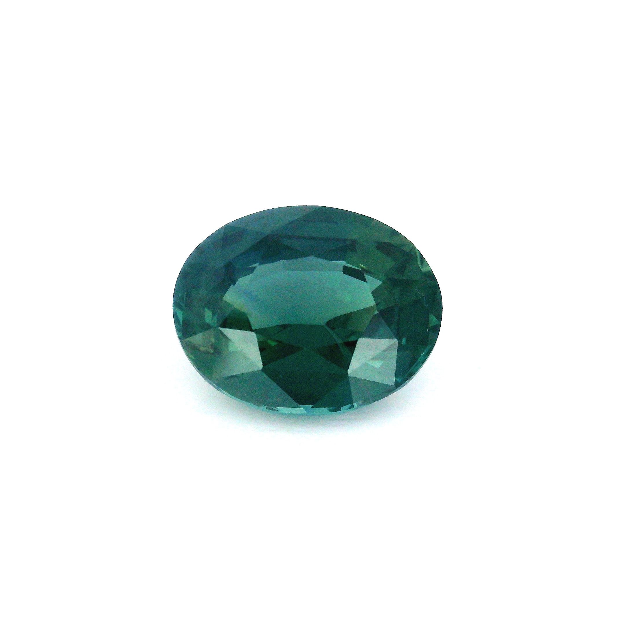 4.32 ct Oval Green Natural Sapphire