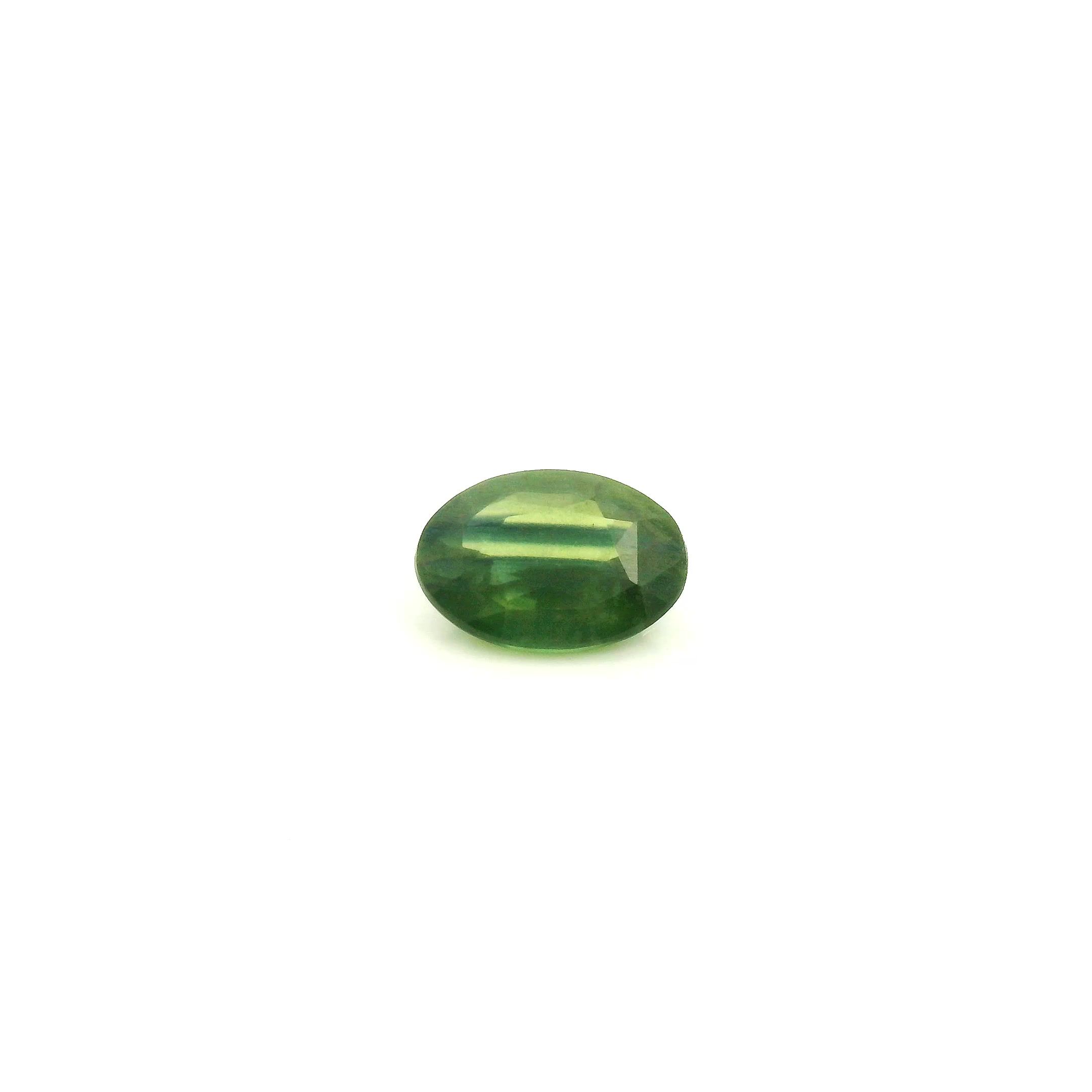 0.60 ct Oval Green Natural Sapphire