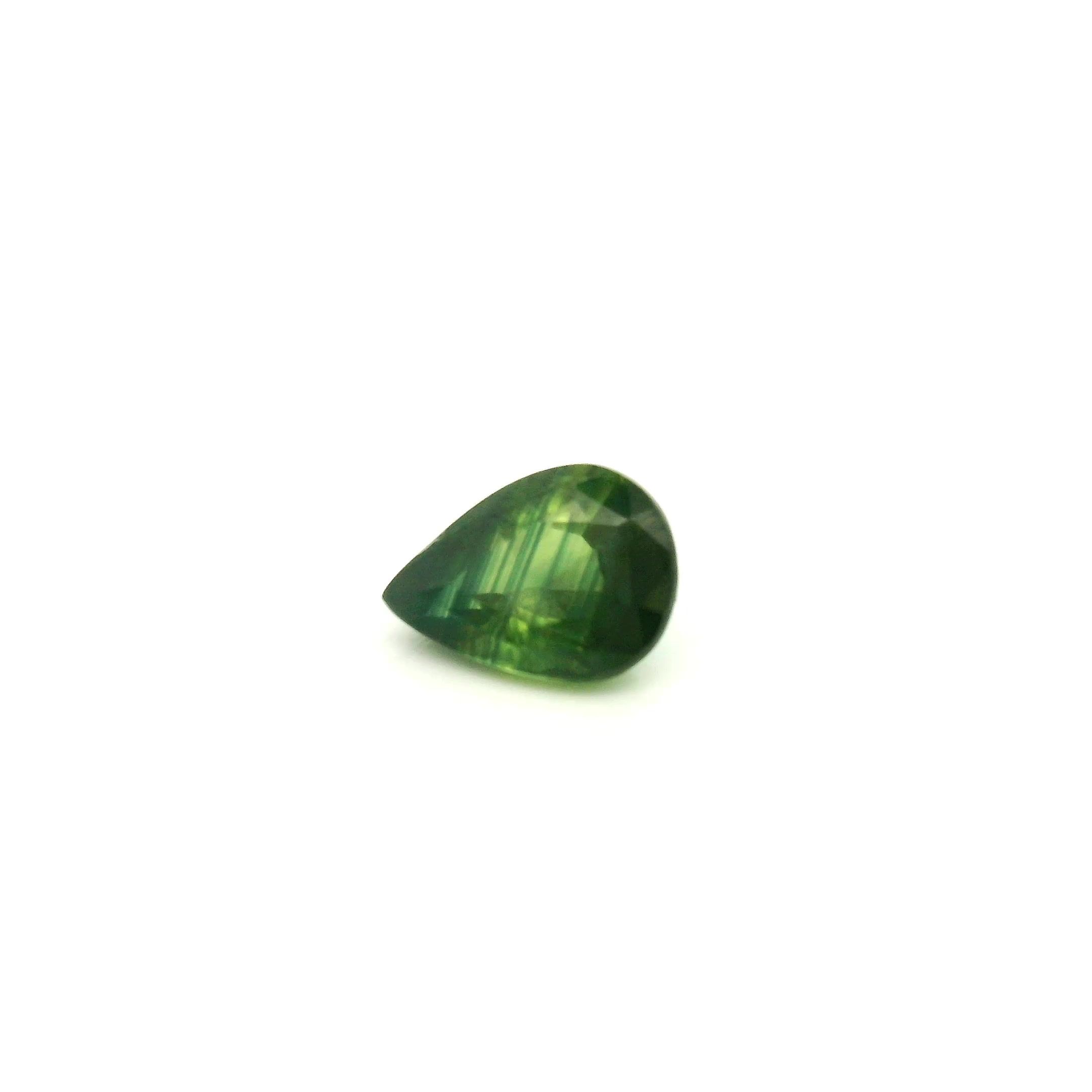 0.85 ct Pear Green Natural Sapphire