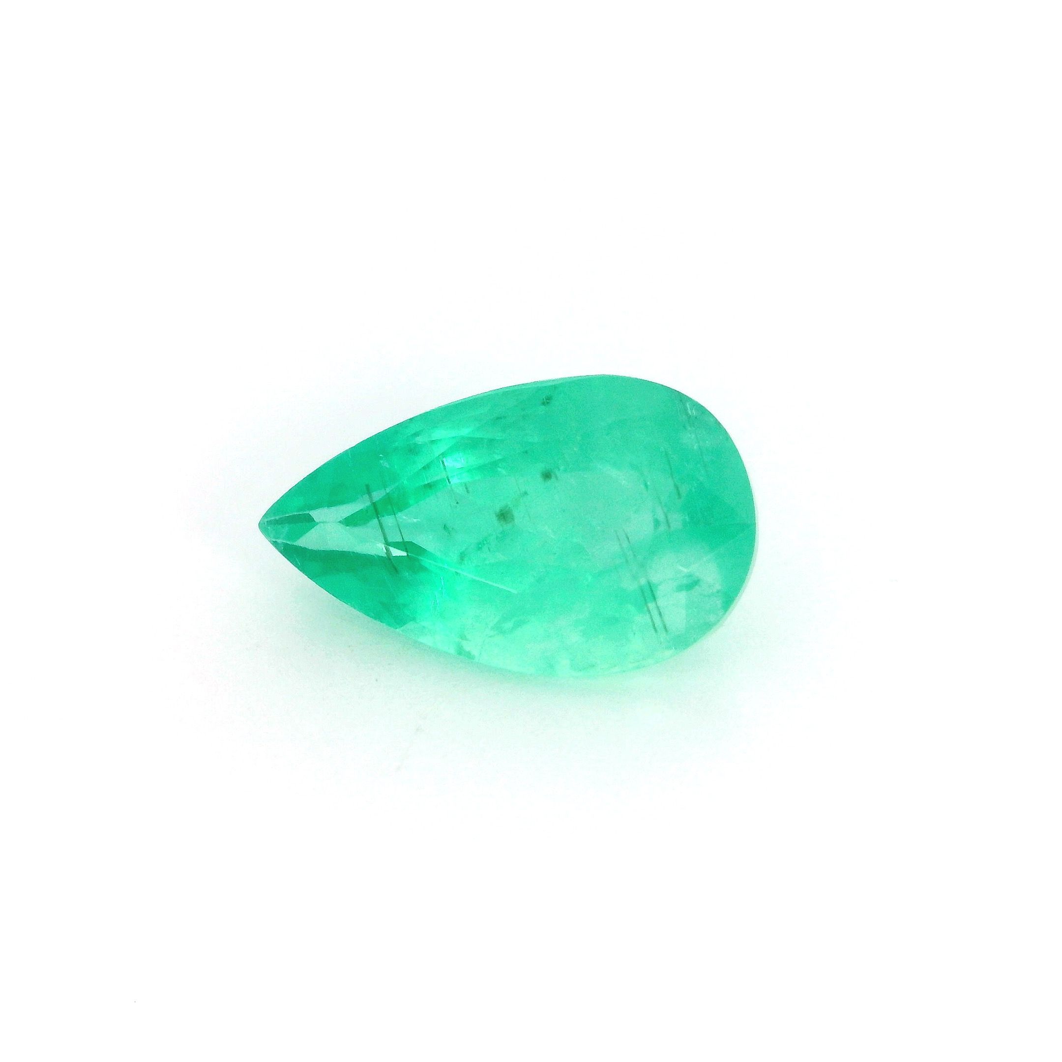 2.44 ct Pear Green Natural Emerald