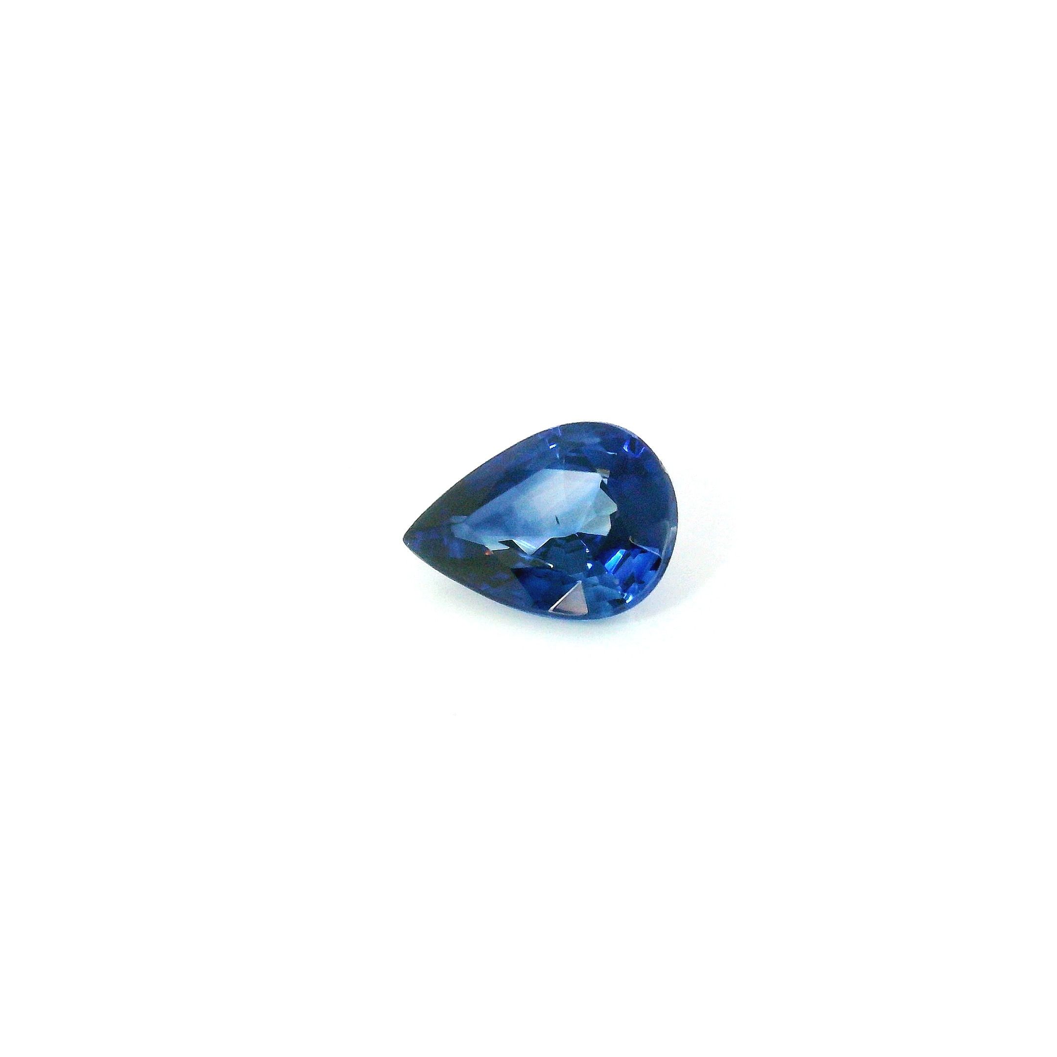 0.75 ct Pear Blue Natural Sapphire