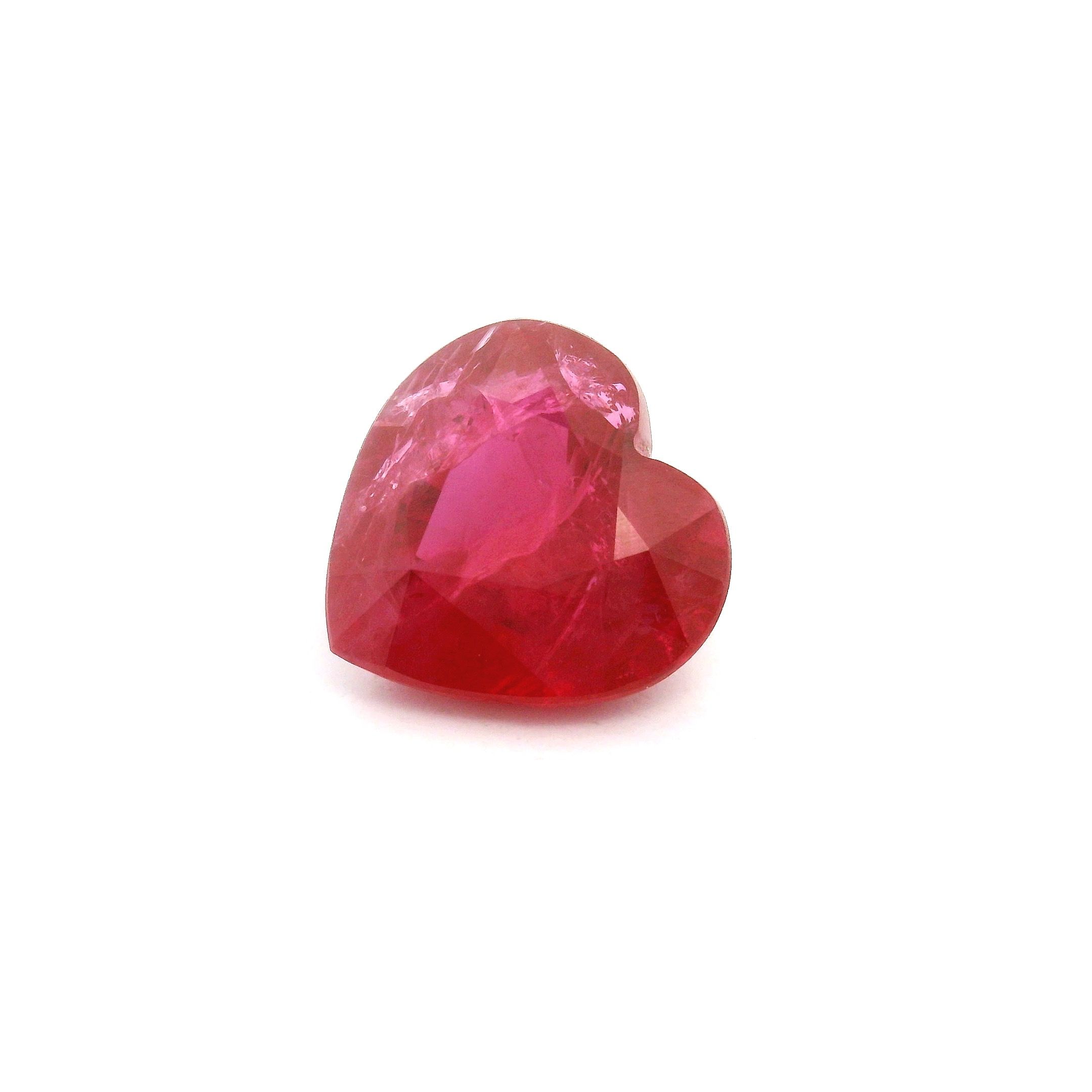 3.35 ct Heart Red Natural Ruby