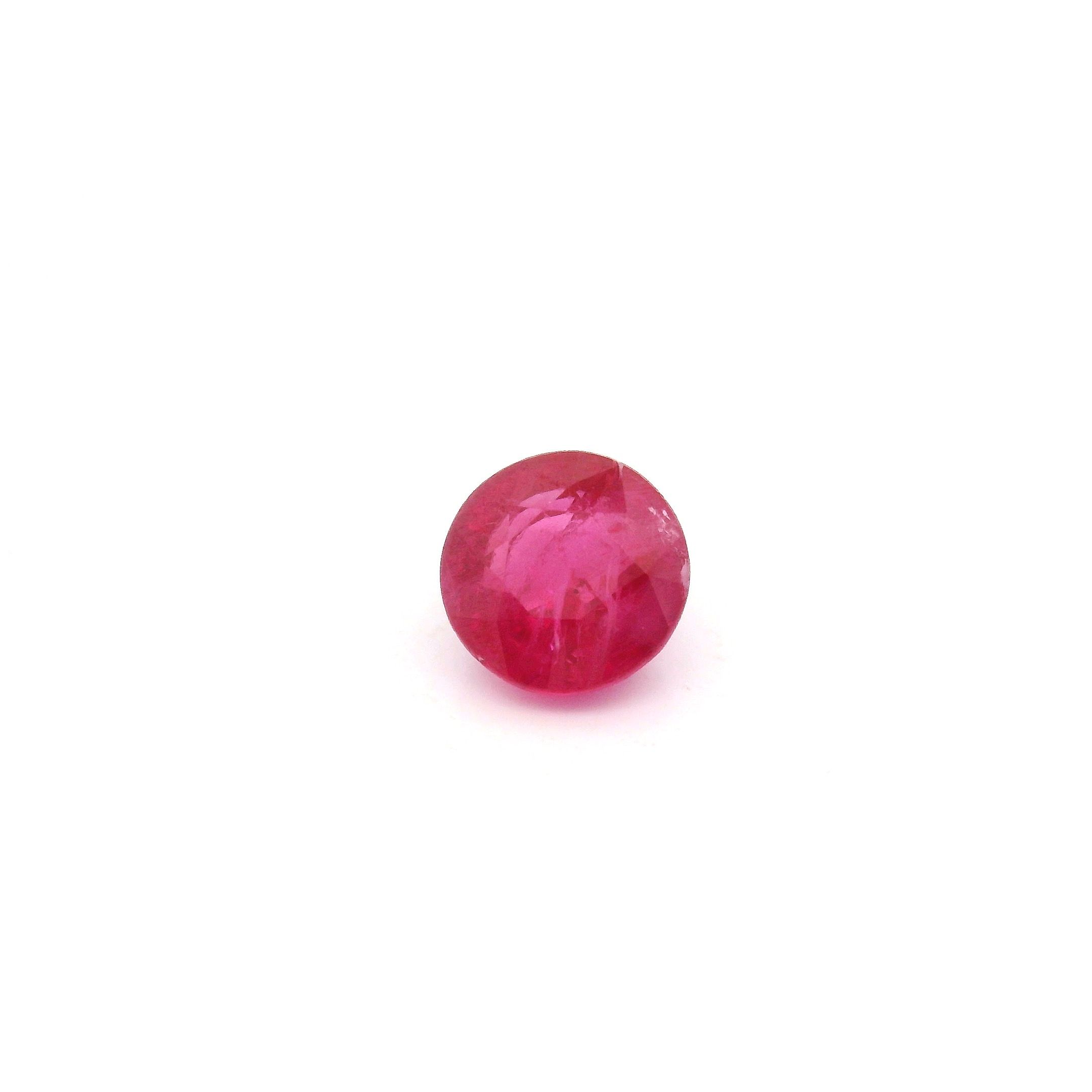 1.28 ct Round Red Natural Ruby