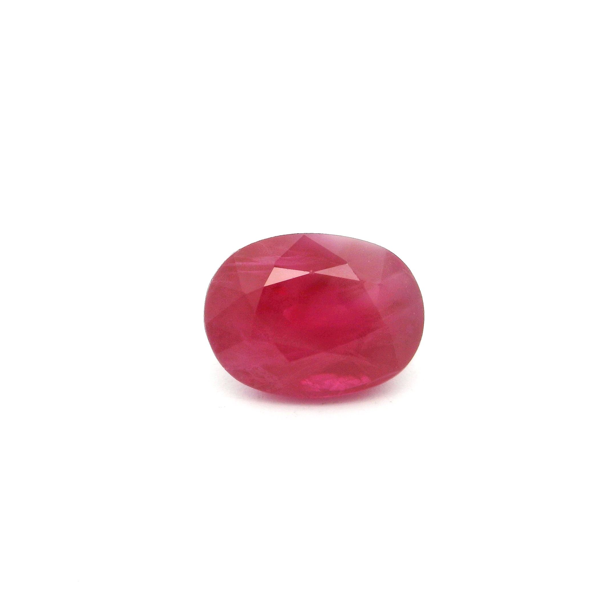 1.96 ct Oval Red Natural Ruby