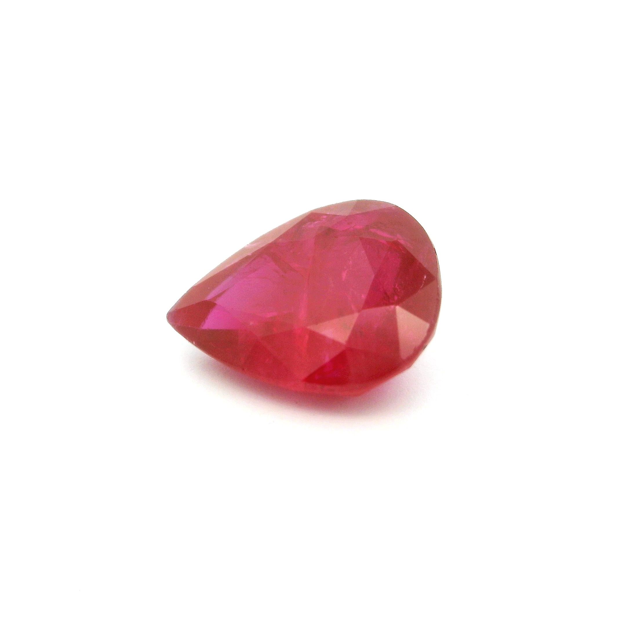2.79 ct Pear Red Natural Ruby