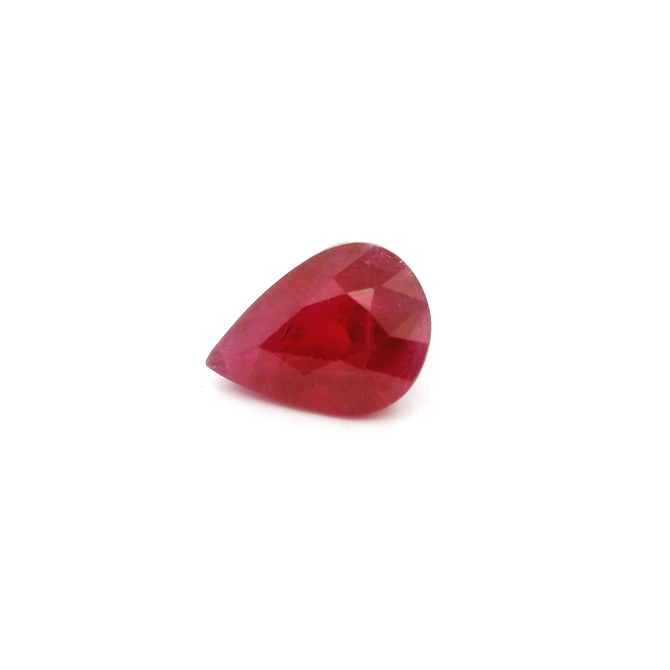 1.27 ct Pear Red Natural Ruby