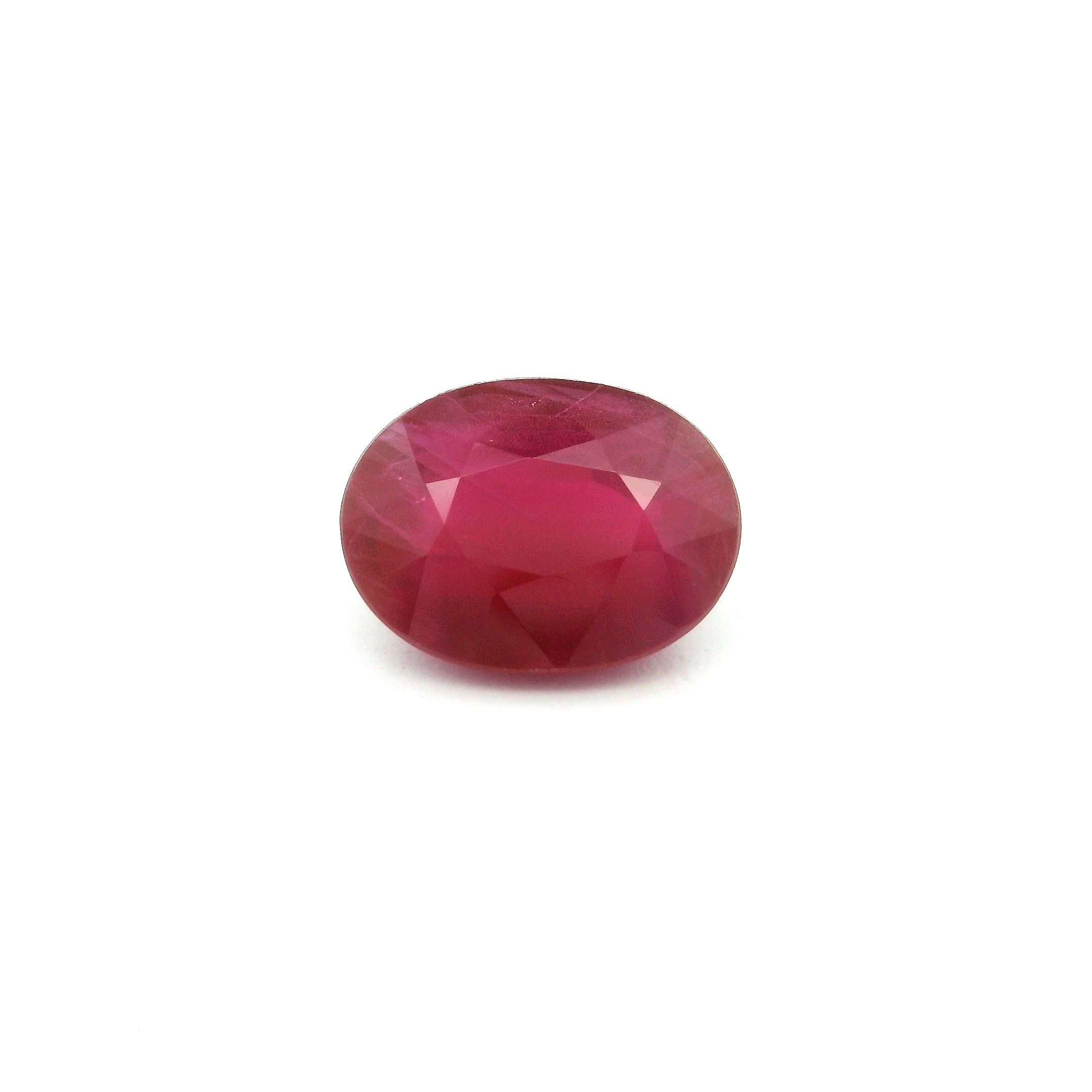 1.73 ct Oval Red Natural Ruby