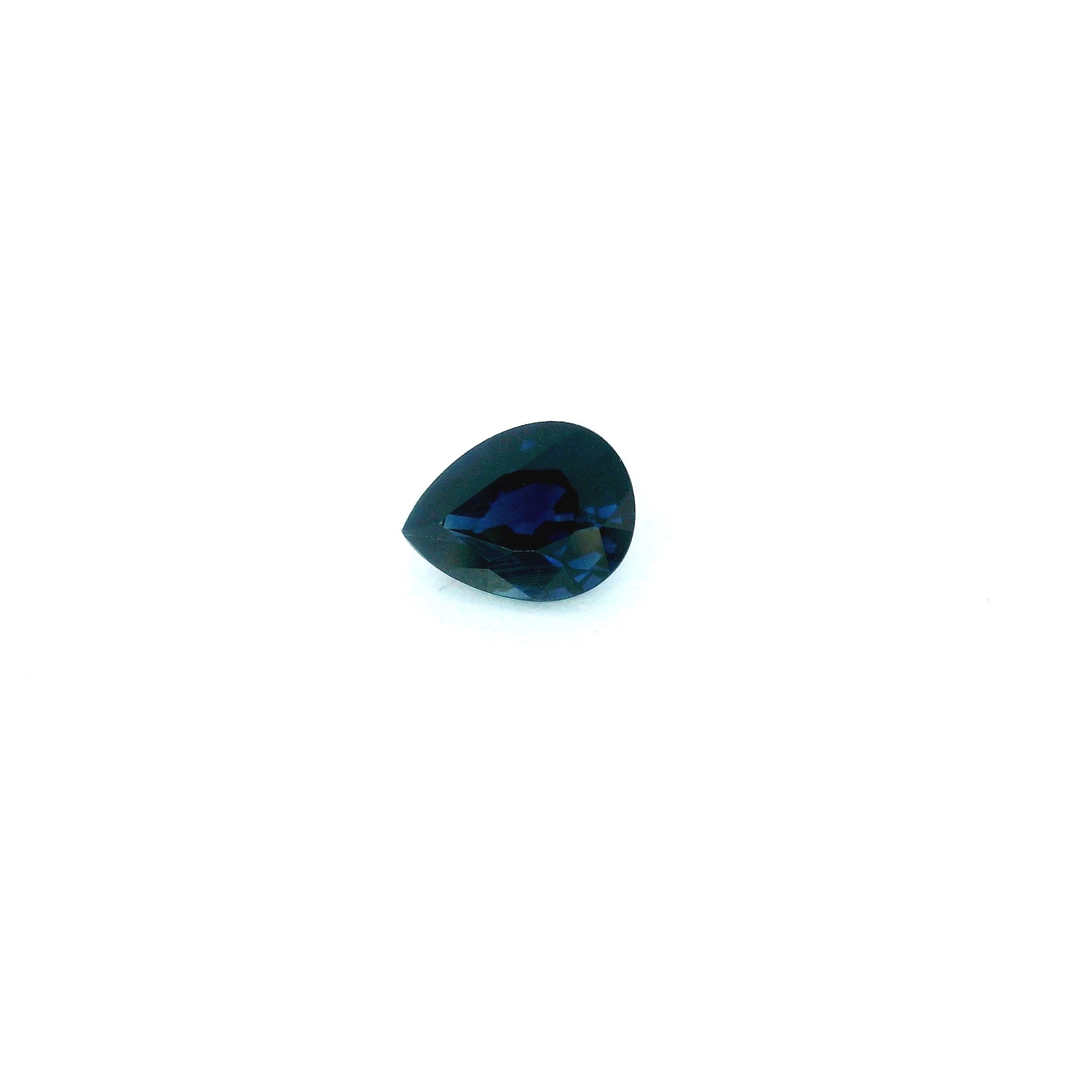 1.39 ct Pear Blue Natural Sapphire