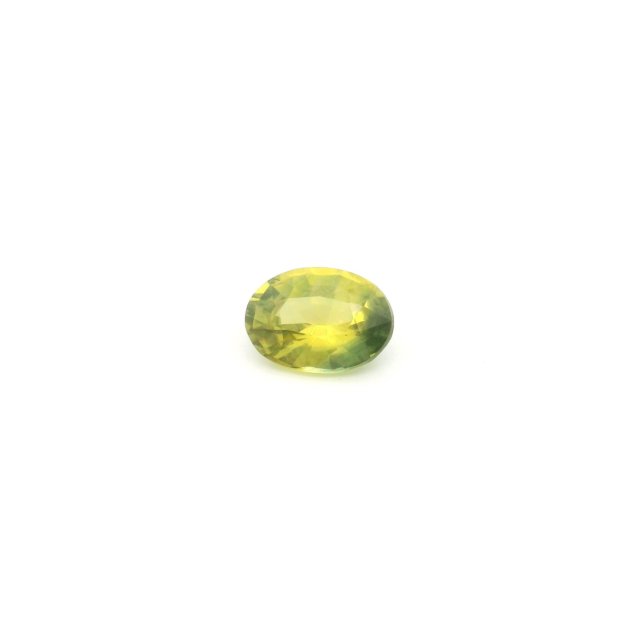 0.75 ct Oval Yellow Natural Sapphire
