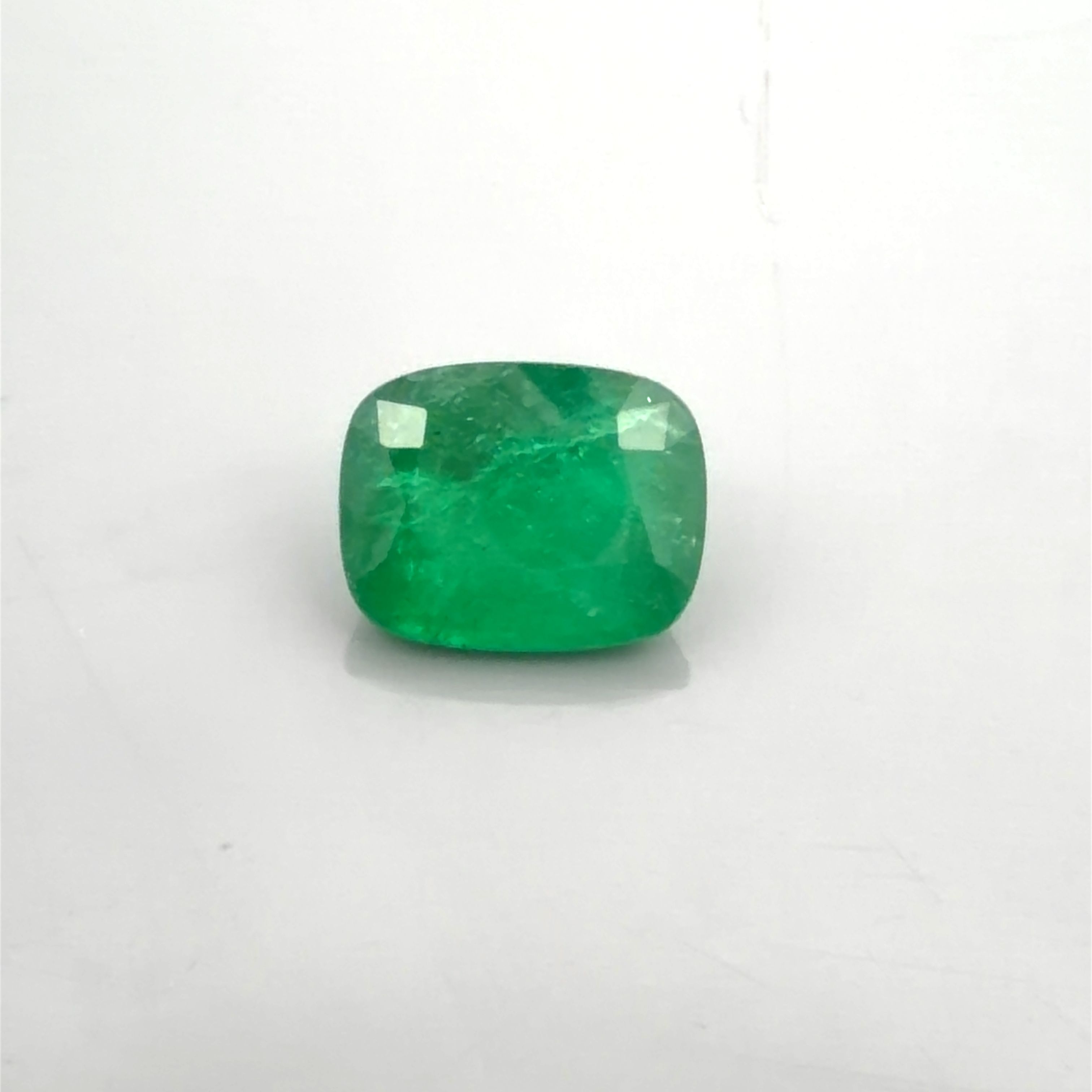 15.09 ct Cushion Green Natural Emerald