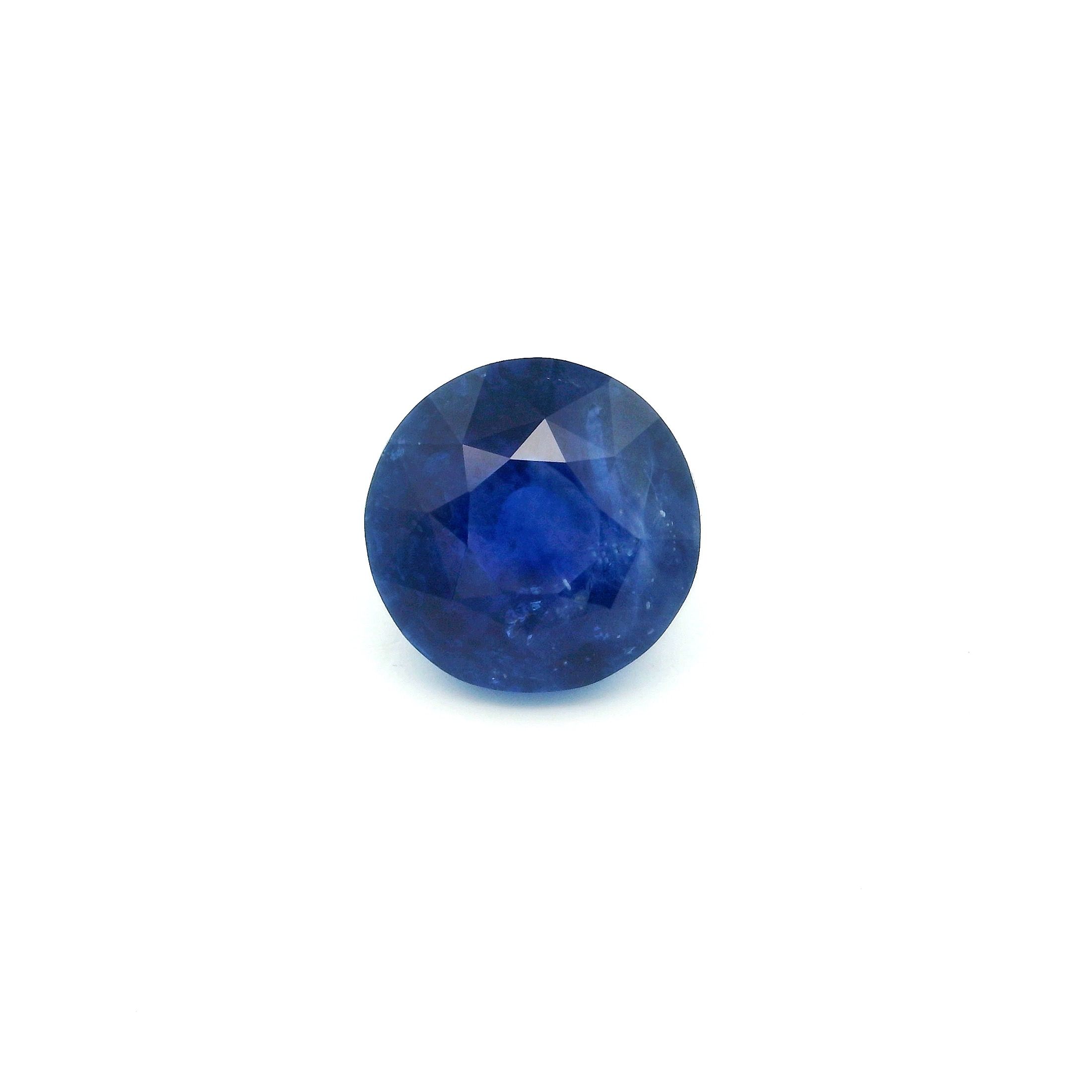 4.66 ct Round Blue Natural Sapphire
