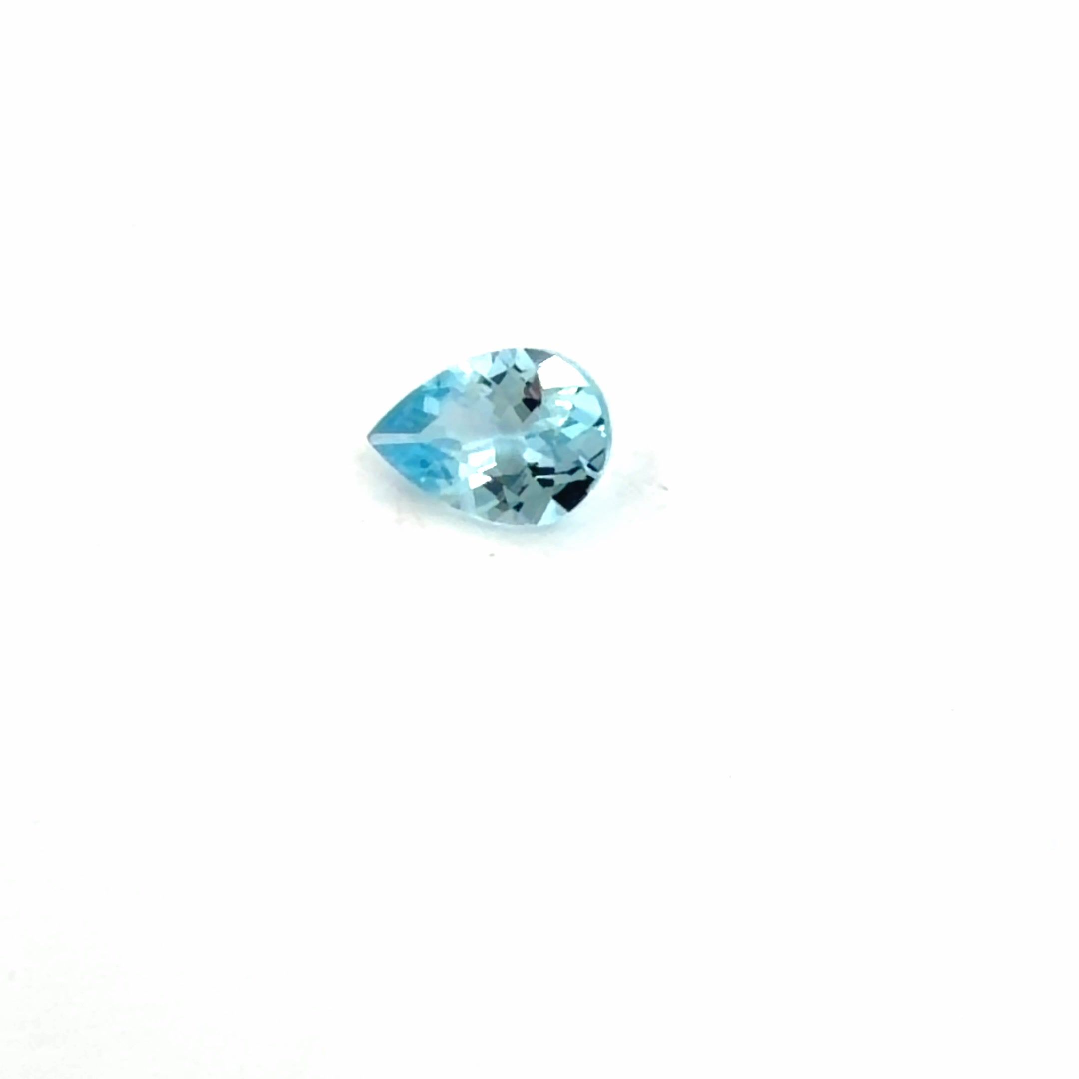 0.51 ct Pear Blue Natural Aquamarine