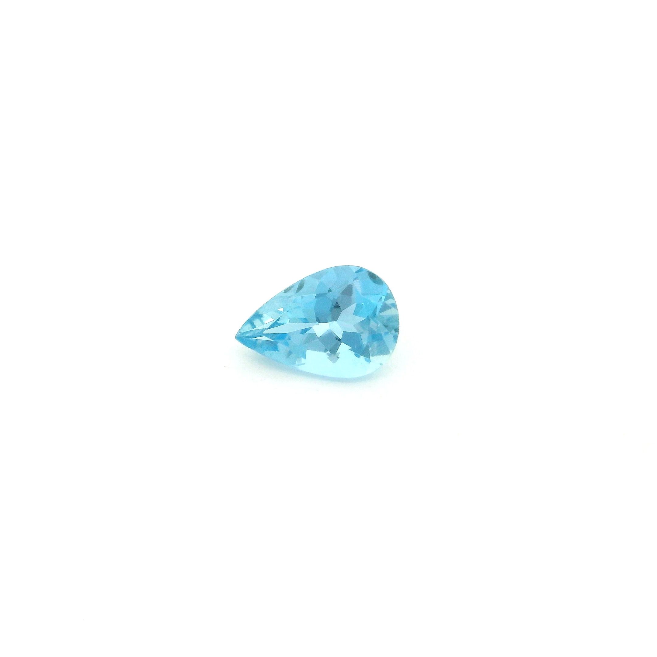 0.59 ct Pear Blue Natural Aquamarine