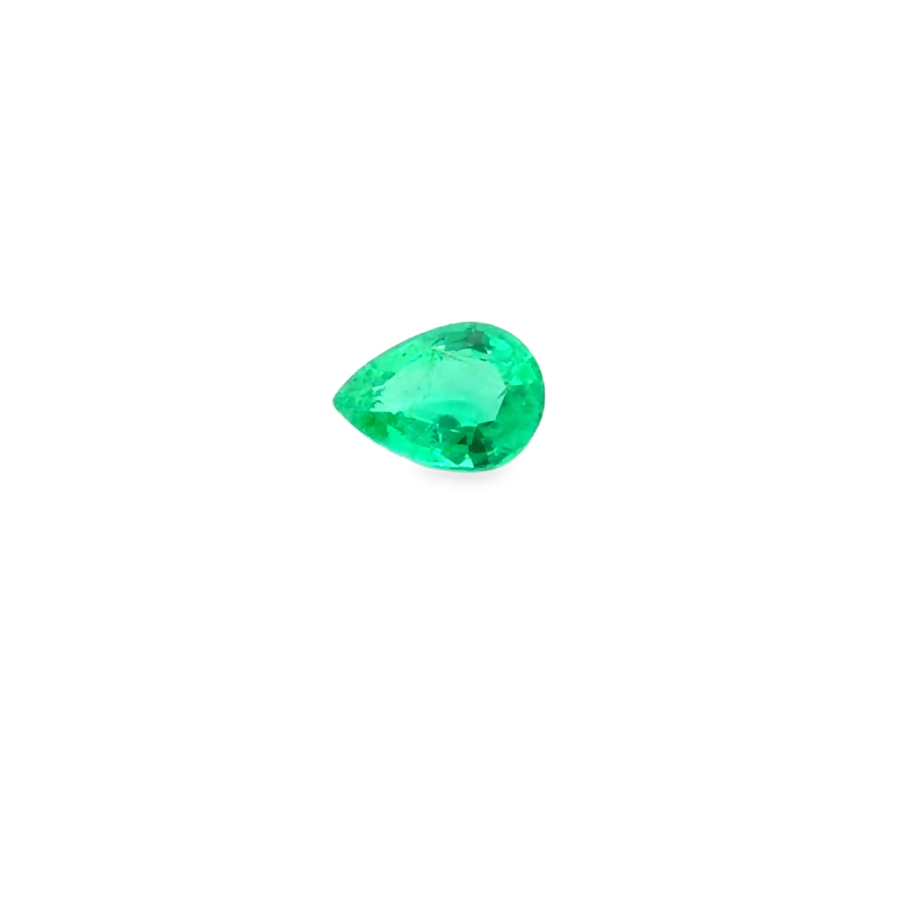 1.99 ct Pear Green Natural Emerald