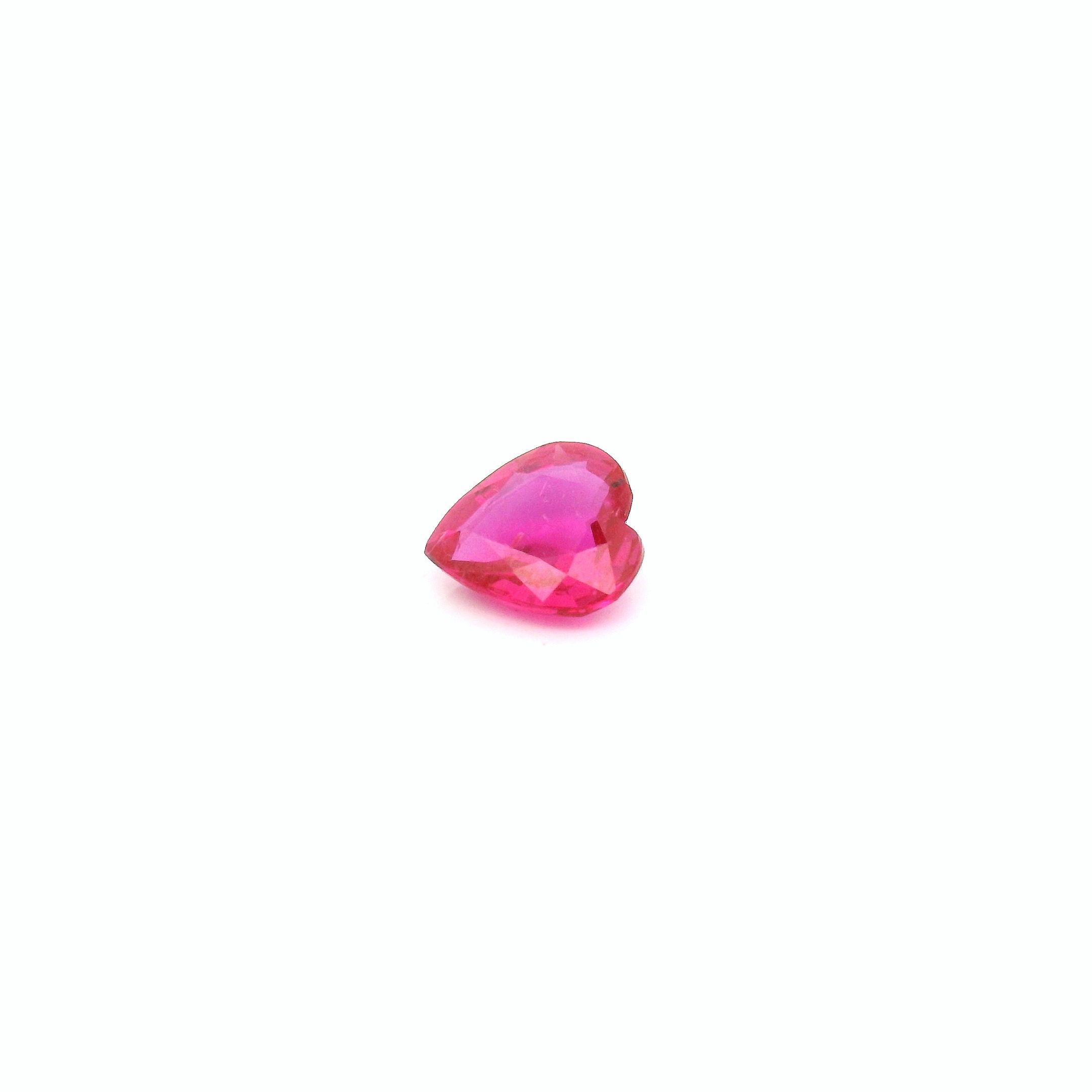 0.41 ct Heart Red Natural Ruby