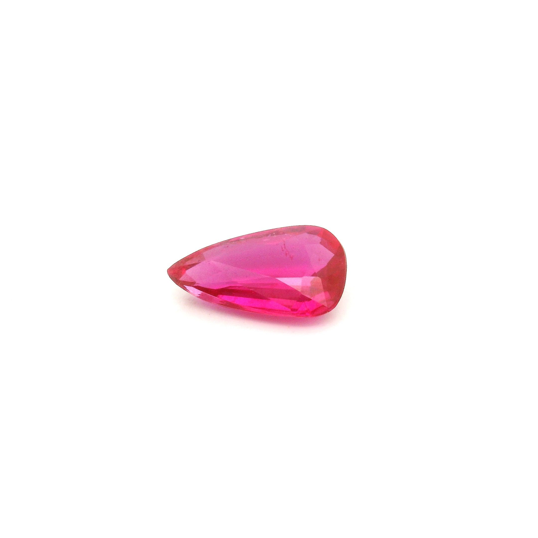 1.01 ct Pear Red Natural Ruby
