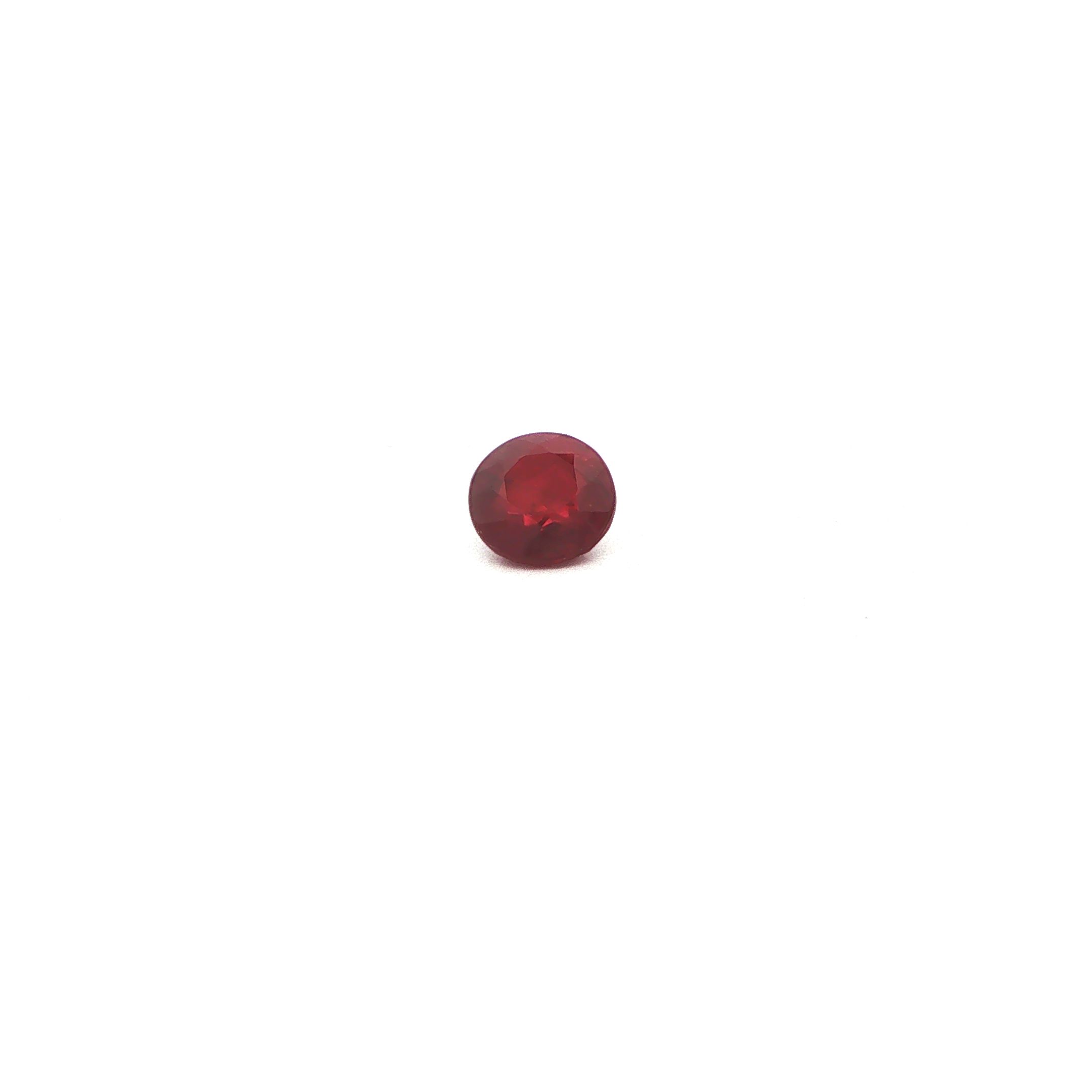 1.26 ct Round Red Natural Ruby