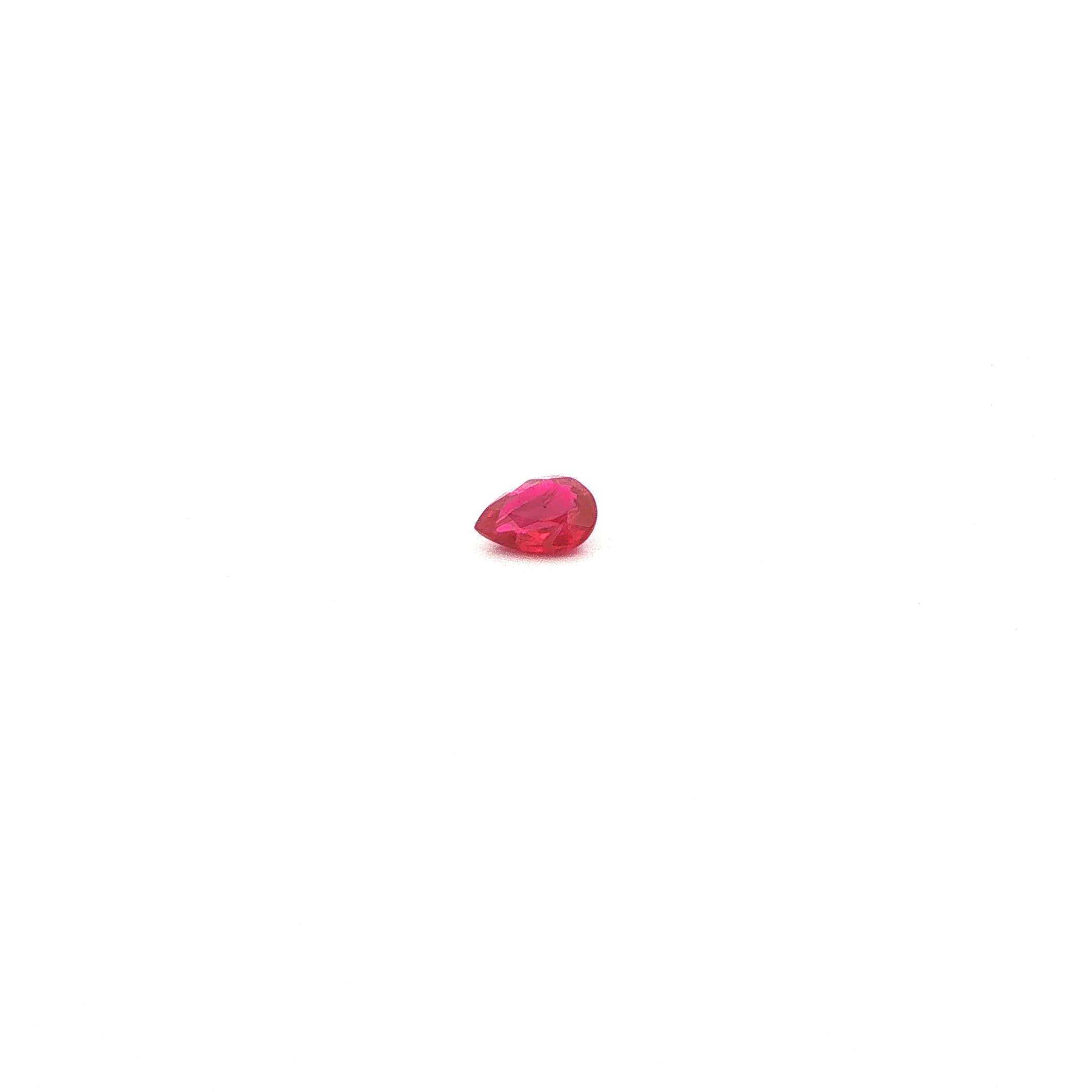 0.34 ct Pear Red Natural Ruby