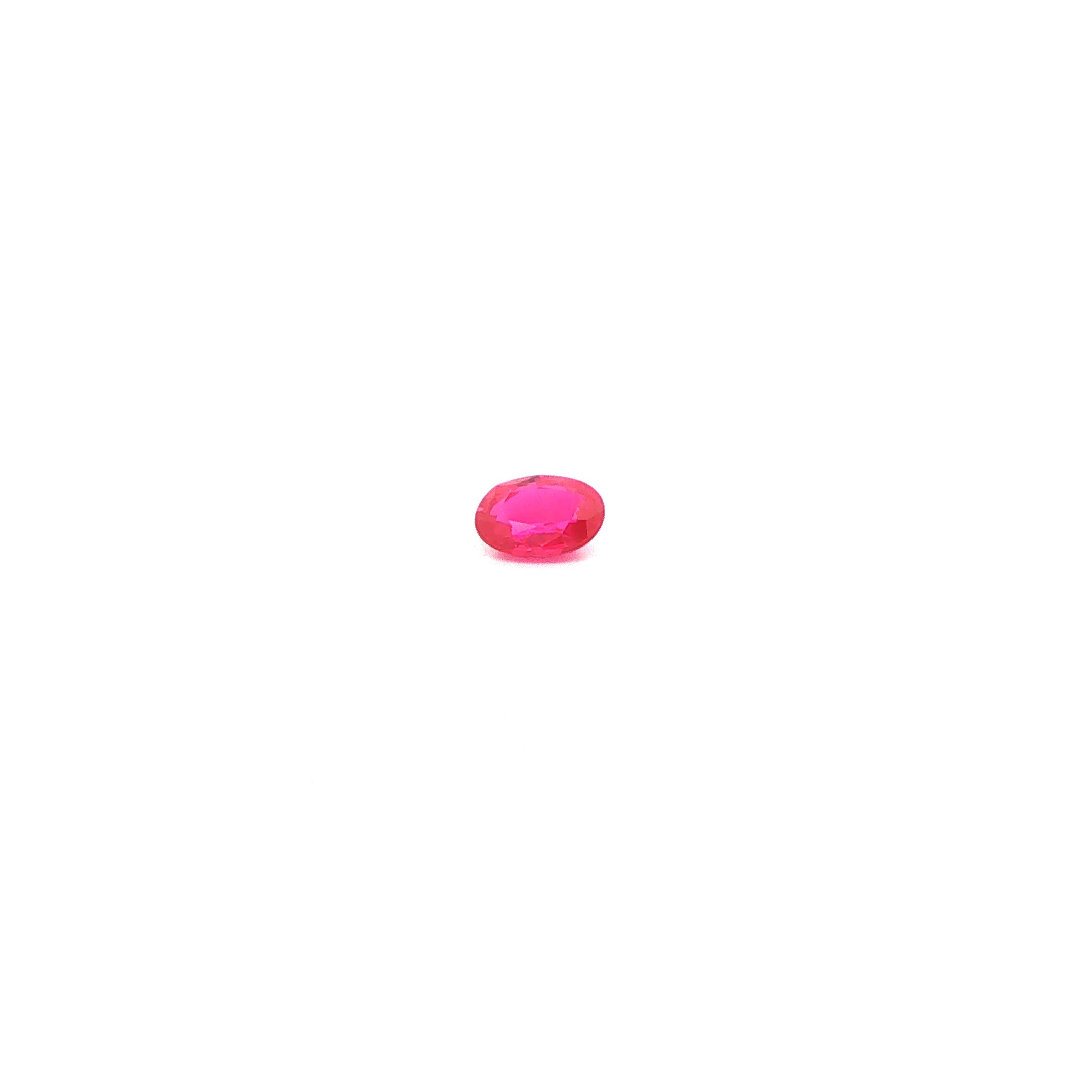 0.55 ct Oval Red Natural Ruby