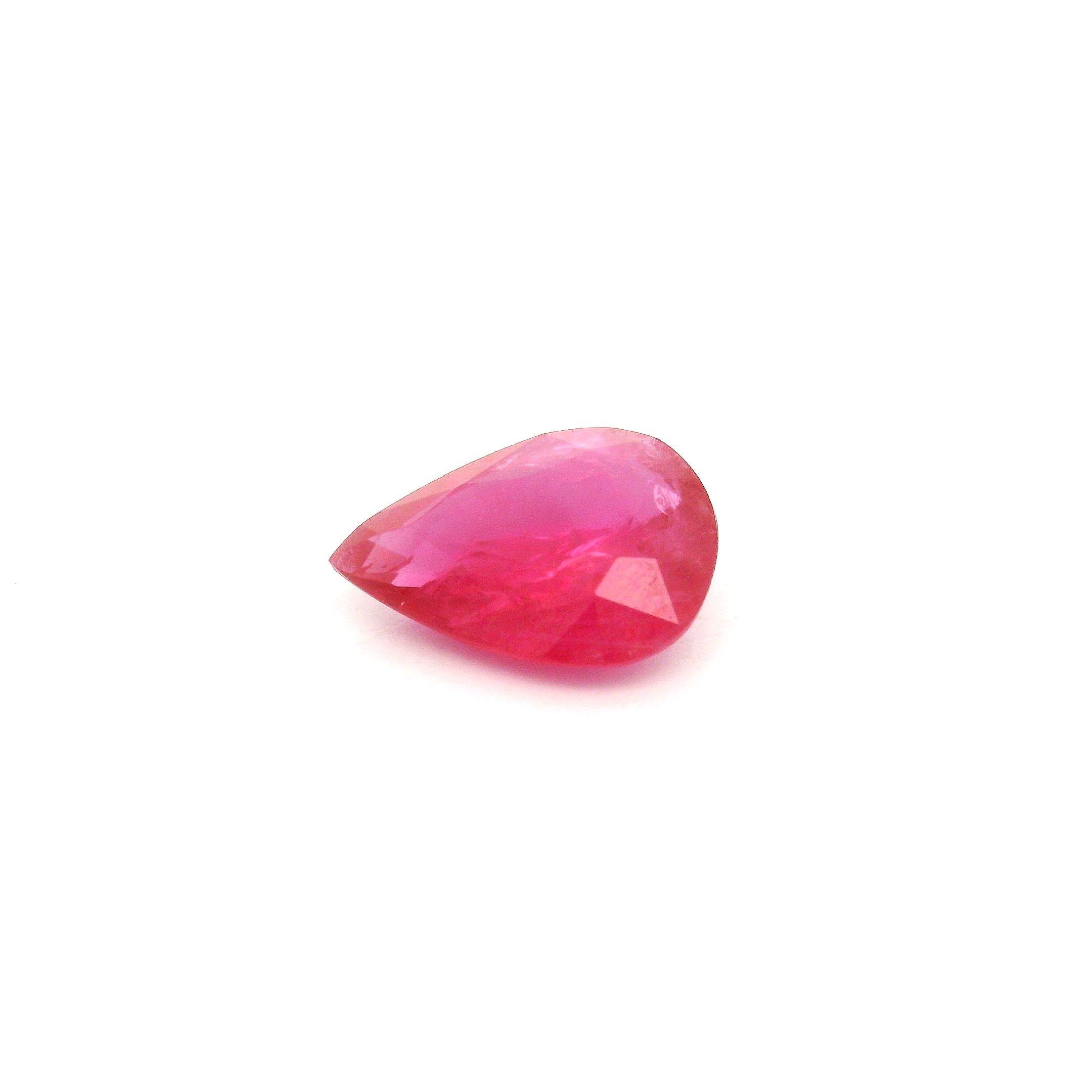 1.48 ct Pear Red Natural Ruby