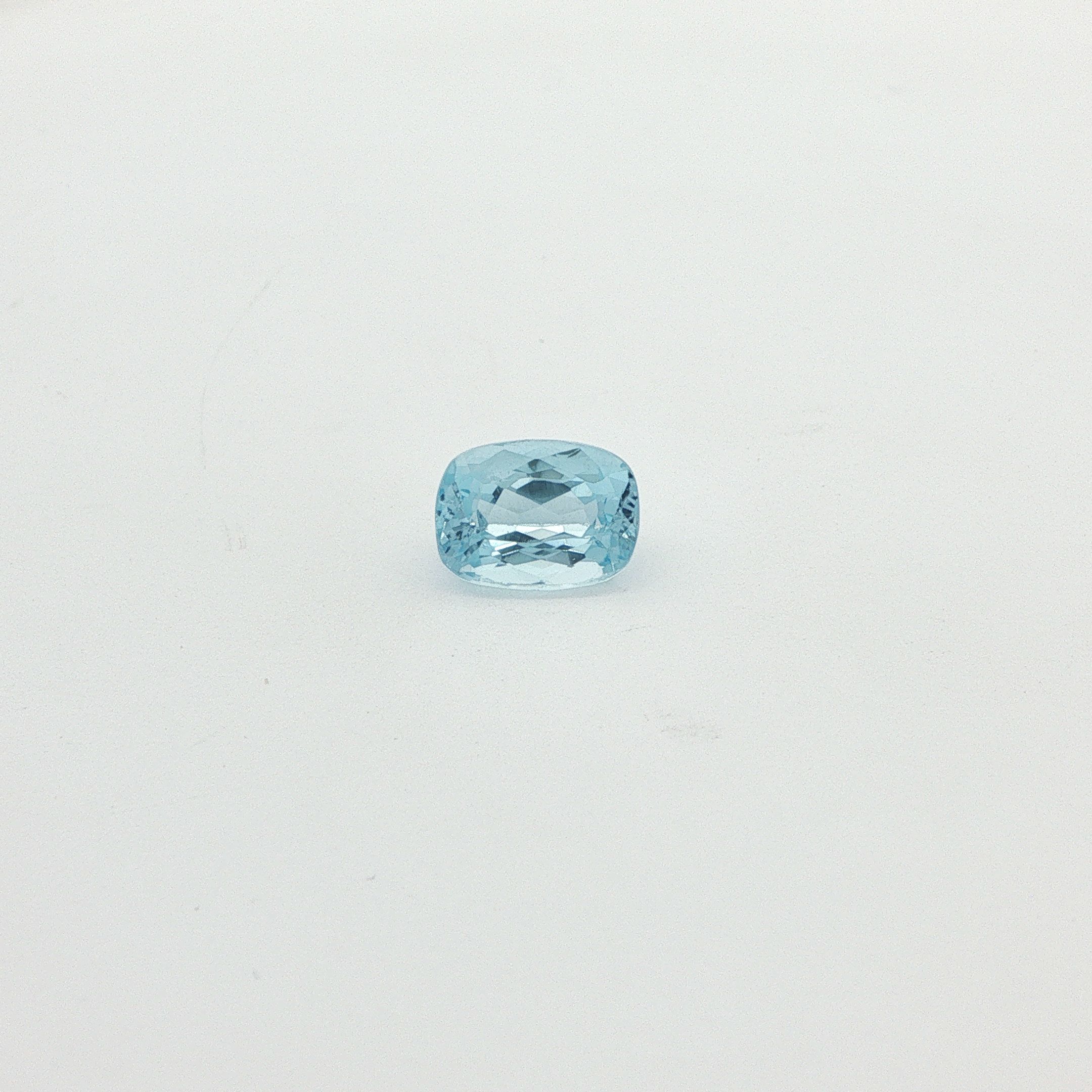 2.16 ct Cushion Blue Natural Aquamarine