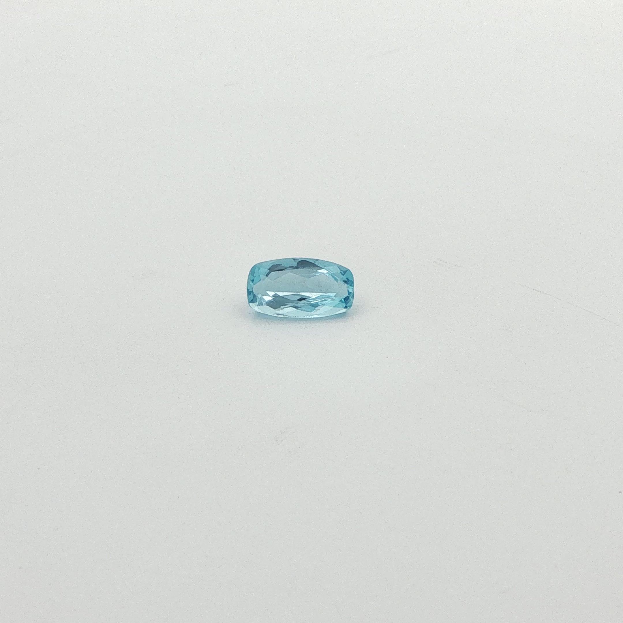 1.11 ct Cushion Blue Natural Aquamarine