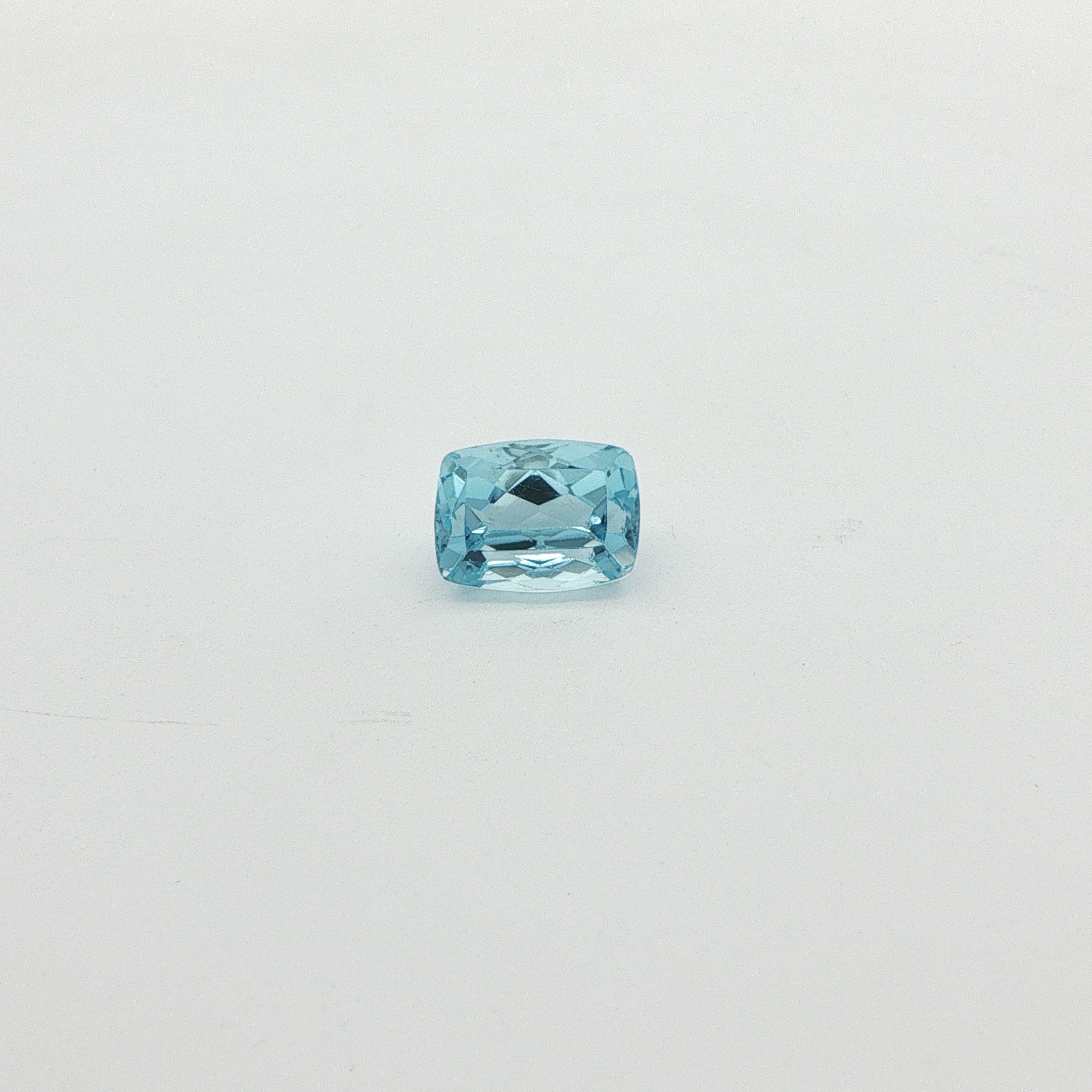 2.99 ct Cushion Blue Natural Aquamarine
