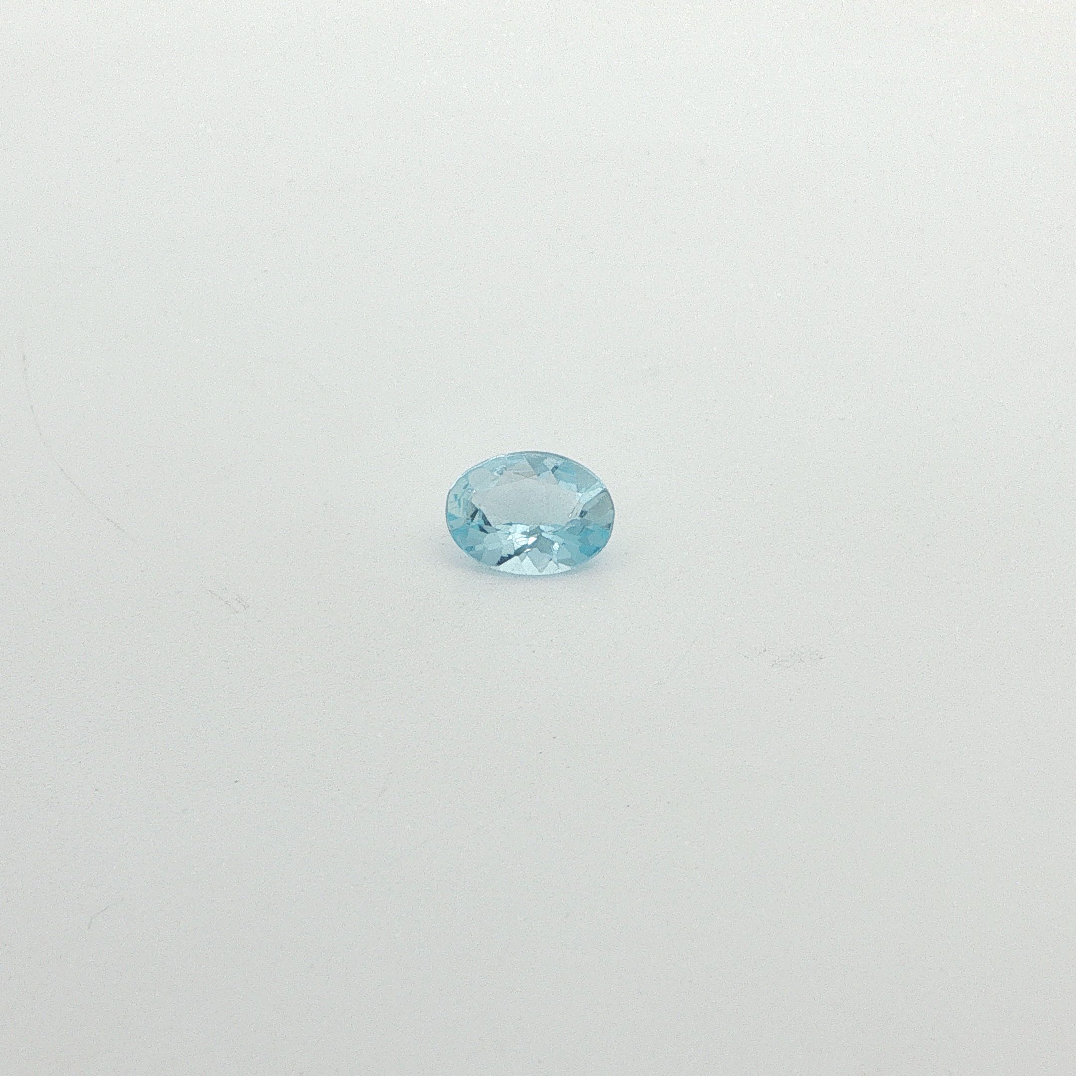 0.84 ct Oval Blue Natural Aquamarine