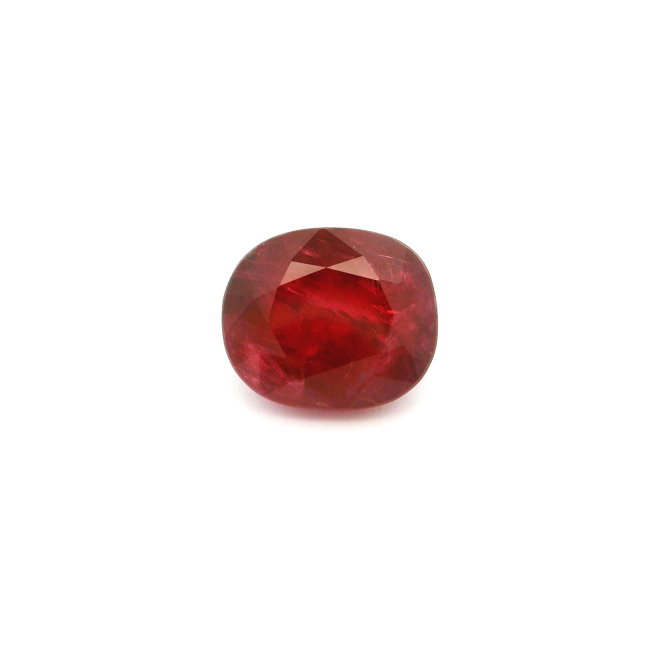 4.13 ct Cushion Red Natural Ruby