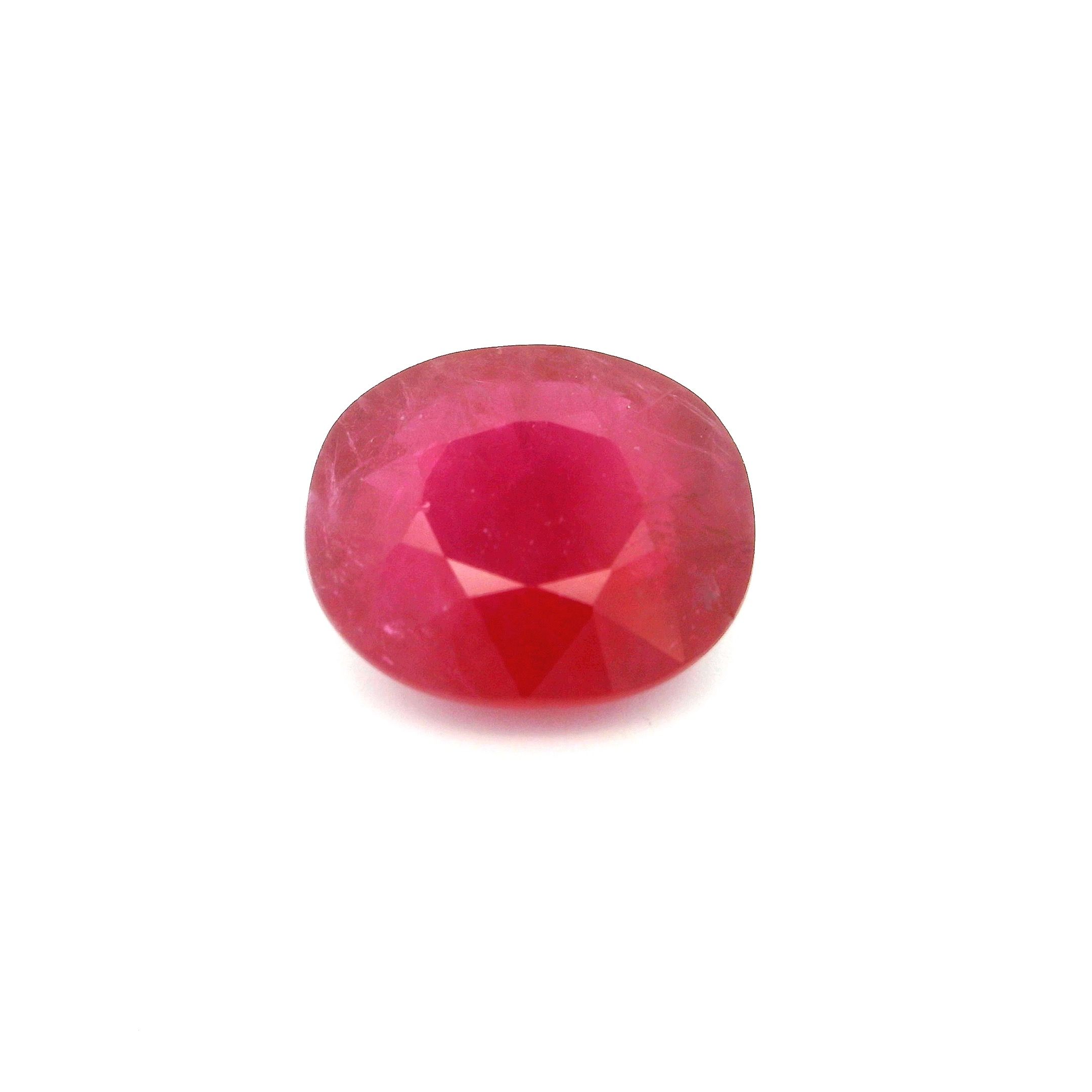6.18 ct Oval Red Natural Ruby