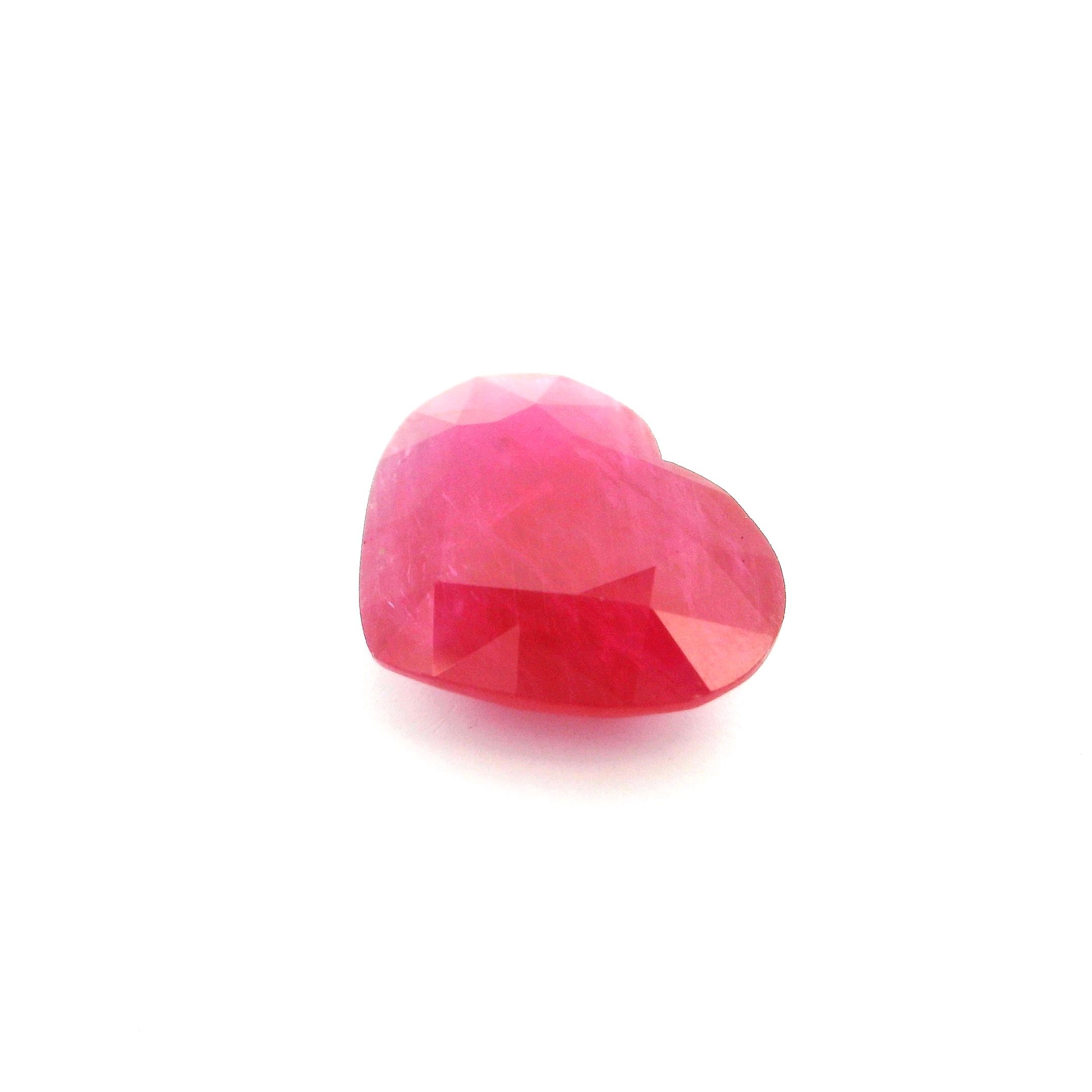 6.28 ct Heart Red Natural Ruby