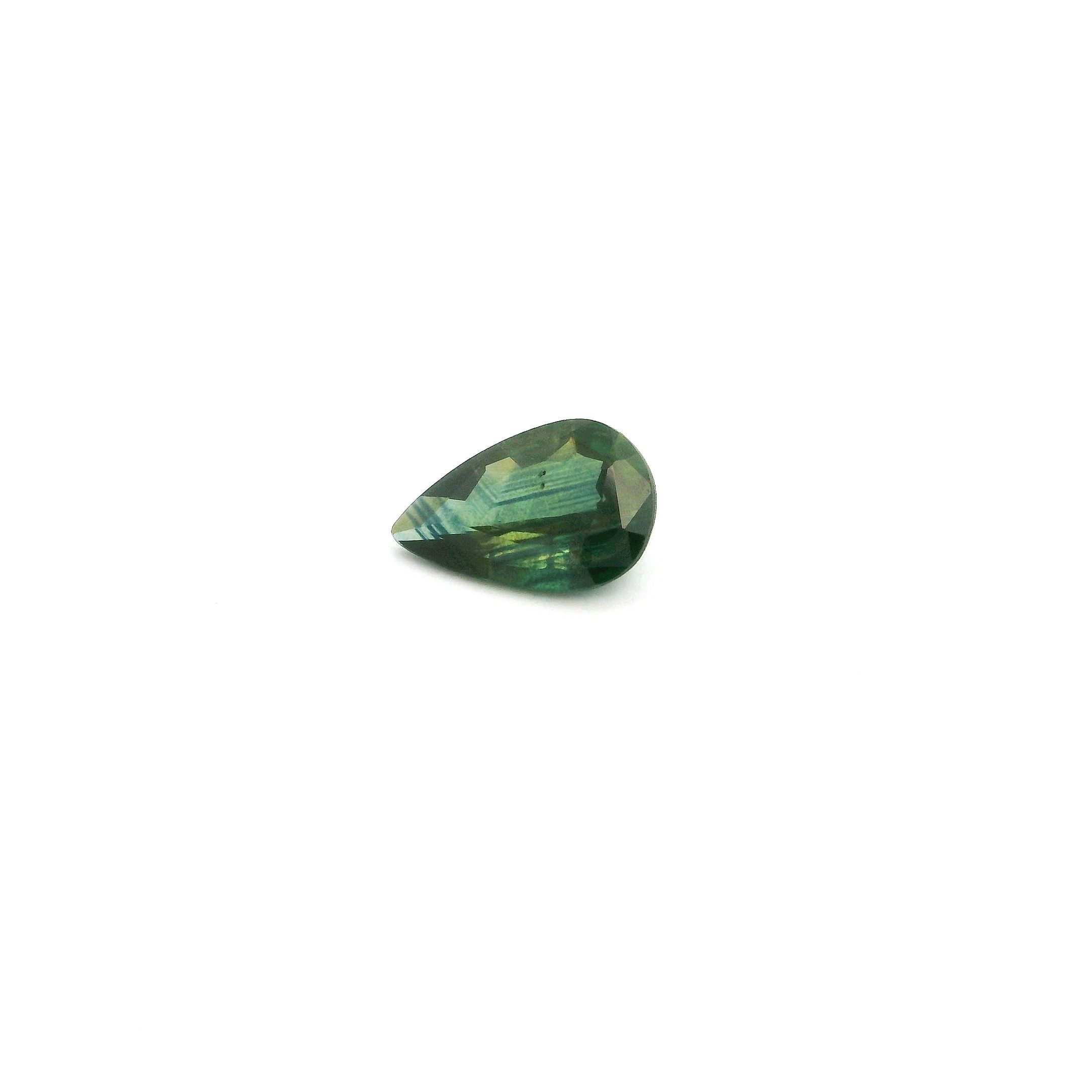 0.65 ct Pear Green Natural Sapphire