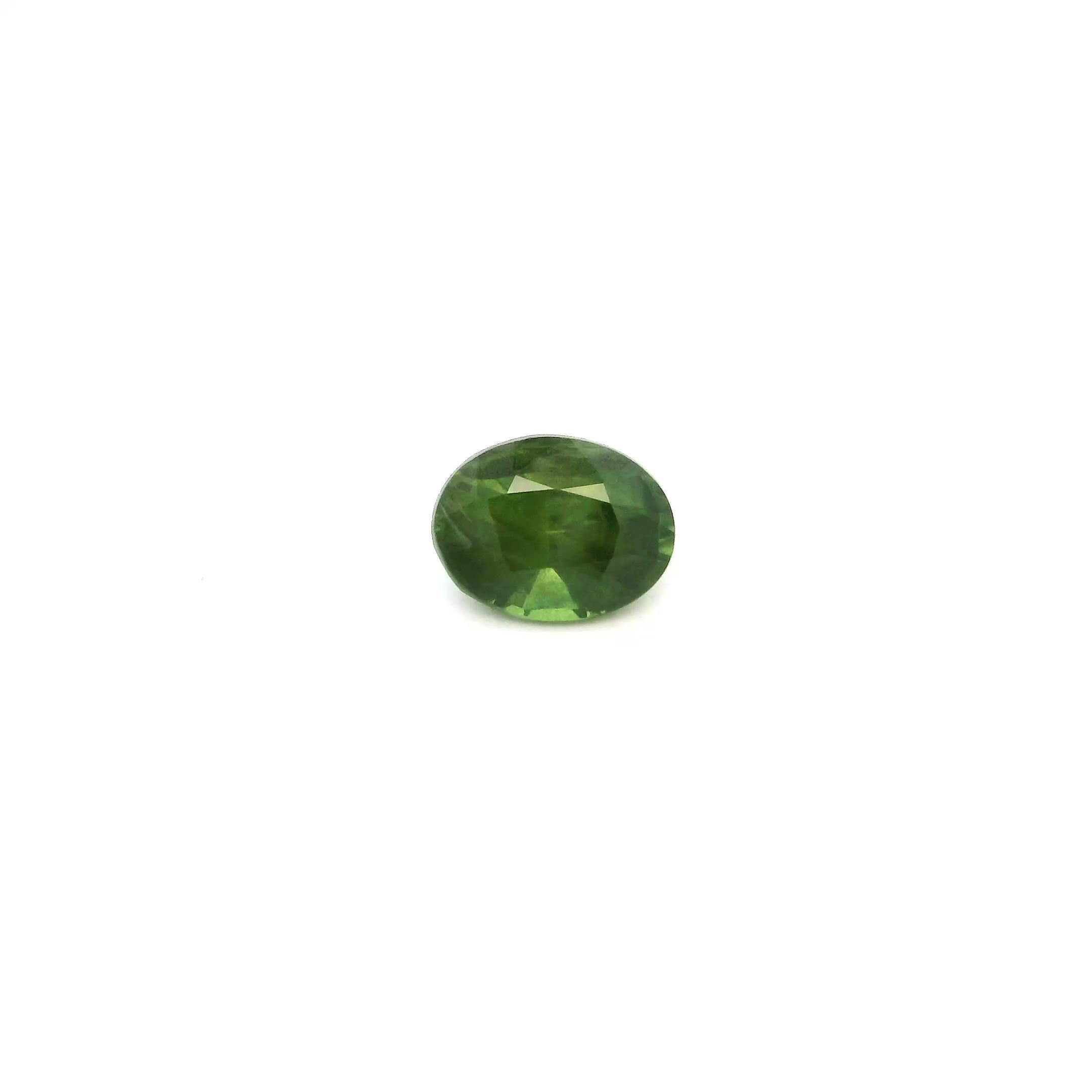0.89 ct Oval Green Natural Sapphire