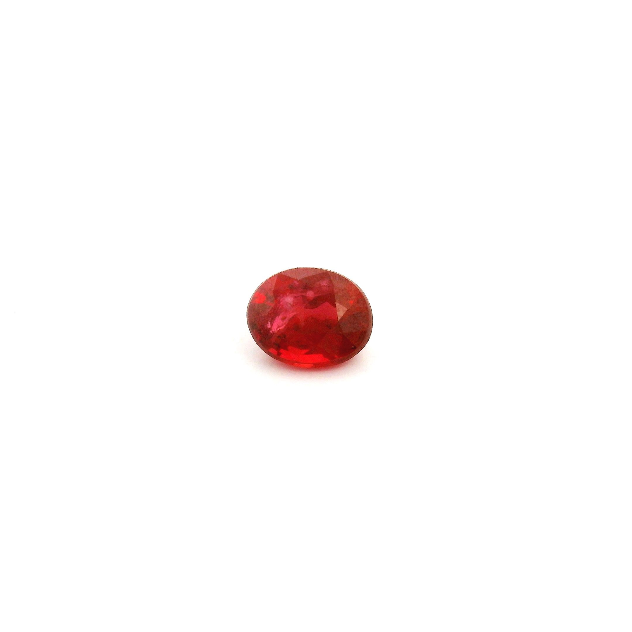 0.47 ct Oval Red Natural Ruby