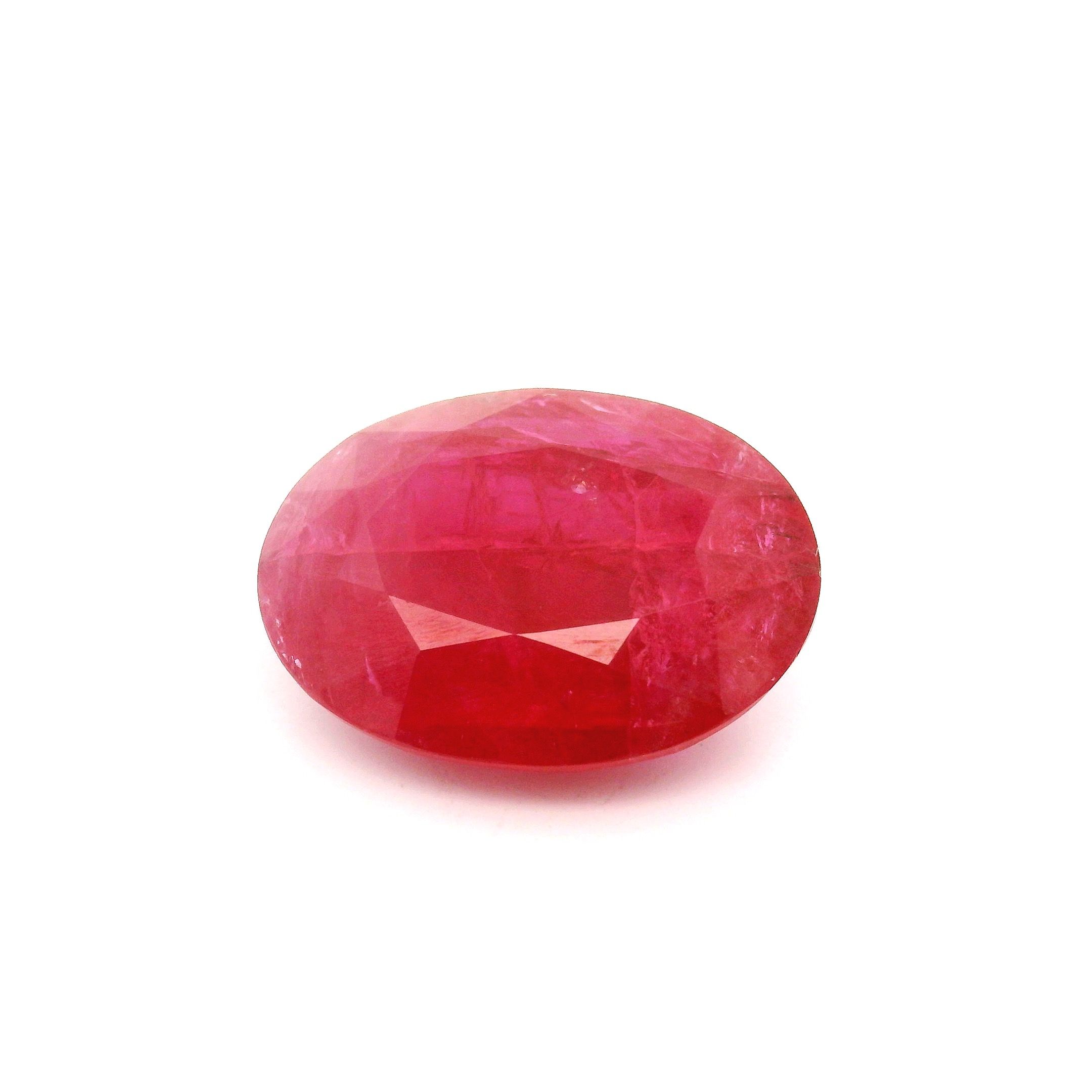 6.79 ct Oval Red Natural Ruby
