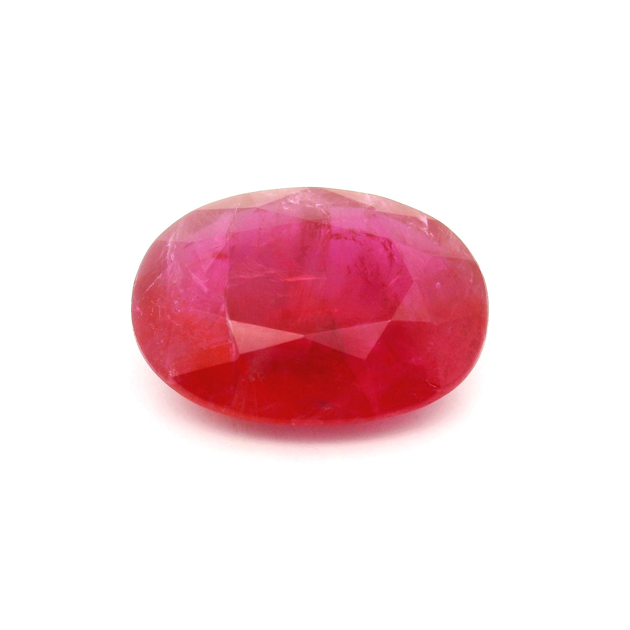 8.19 ct Oval Red Natural Ruby