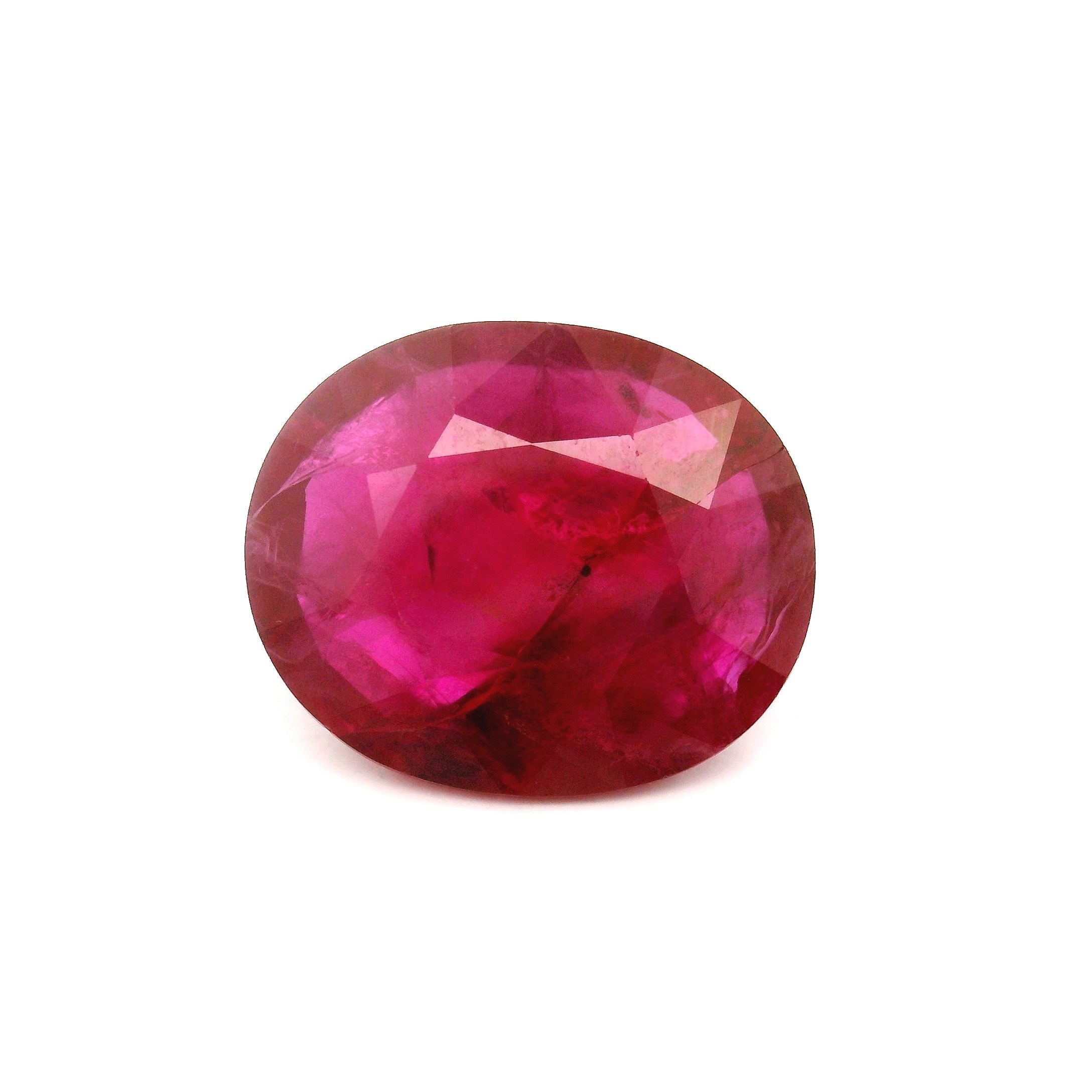 8.26 ct Oval Red Natural Ruby