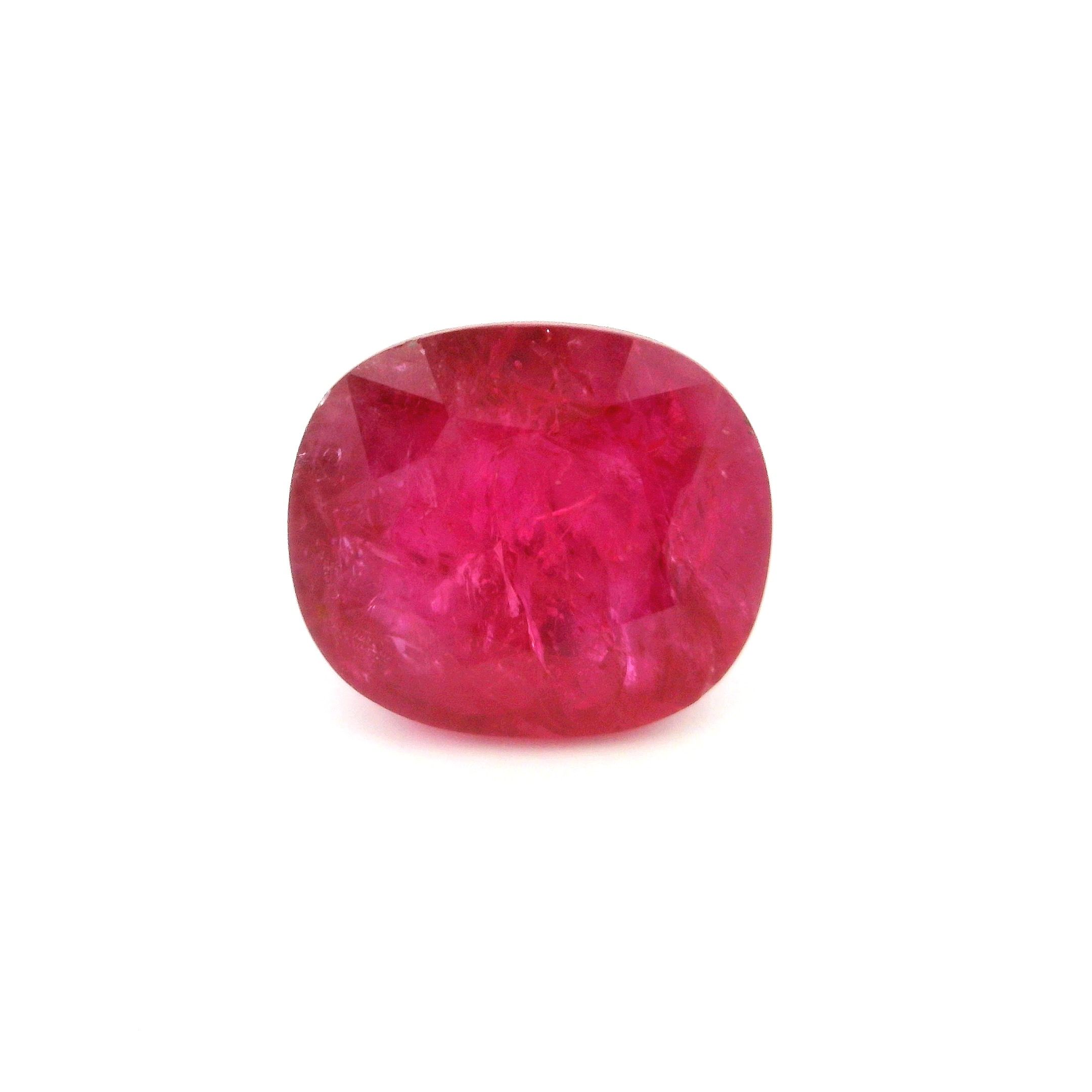 8.72 ct Cushion Red Natural Ruby