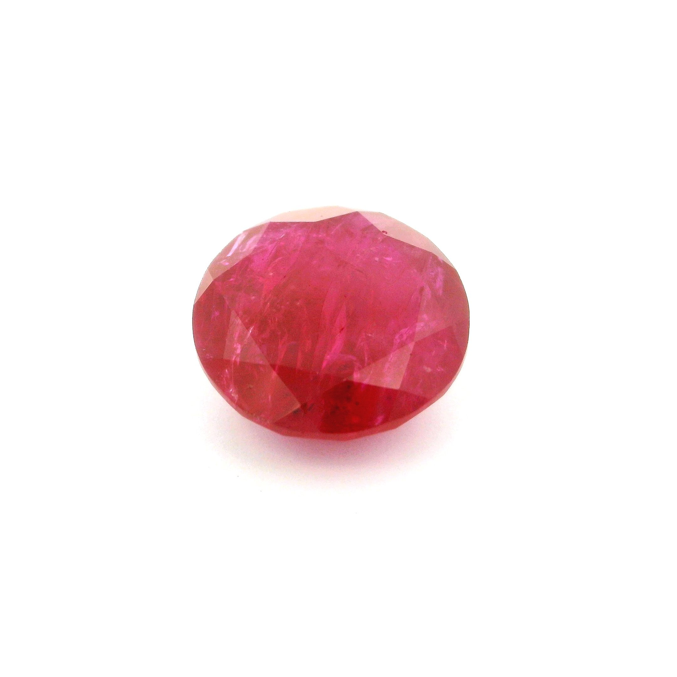 8.74 ct Round Red Natural Ruby